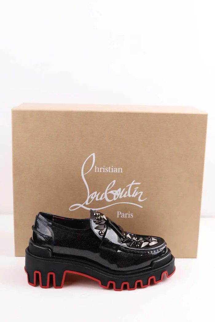 Christian Louboutin o1s1wg110625 Loafers in Black Size US 10.5 / EU 43-44 - 5 Thumbnail