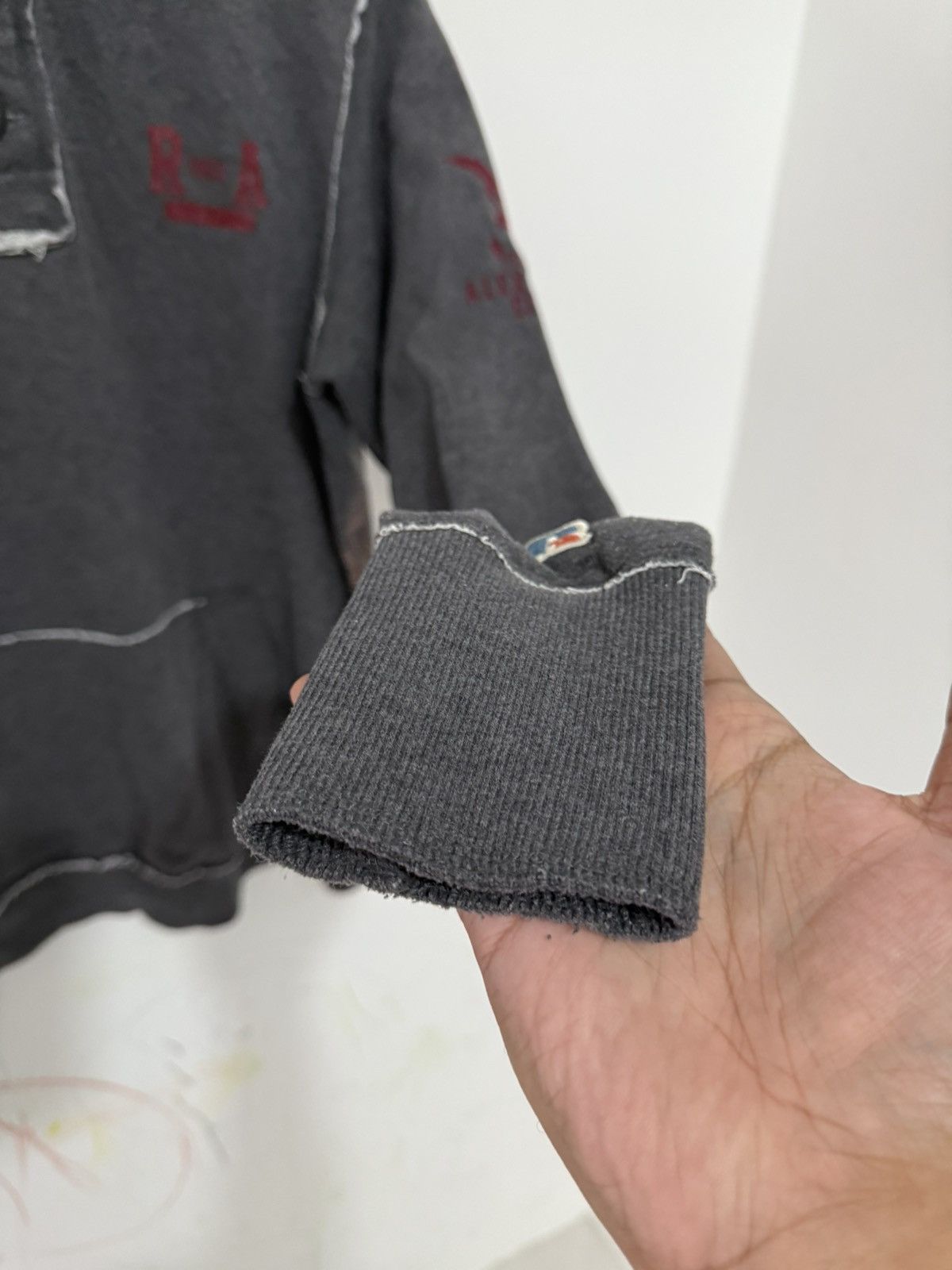 Russell Athletic Vintage Russell Athletic Longsleeve Acid Wash Style Shirt Size US L / EU 52-54 / 3 - 4 Thumbnail