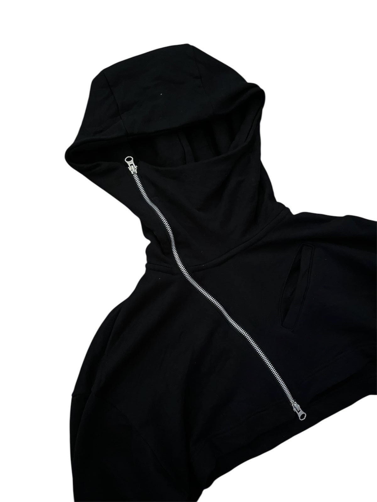 Issey Miyake Zucca • Cropped Asymmetrical Zip Hoodie Avant Garde Size US M / EU 48-50 / 2 - 3 Thumbnail