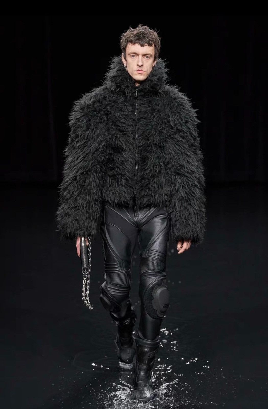 Balenciaga AW20 Fake fur Oversized bomber jacket