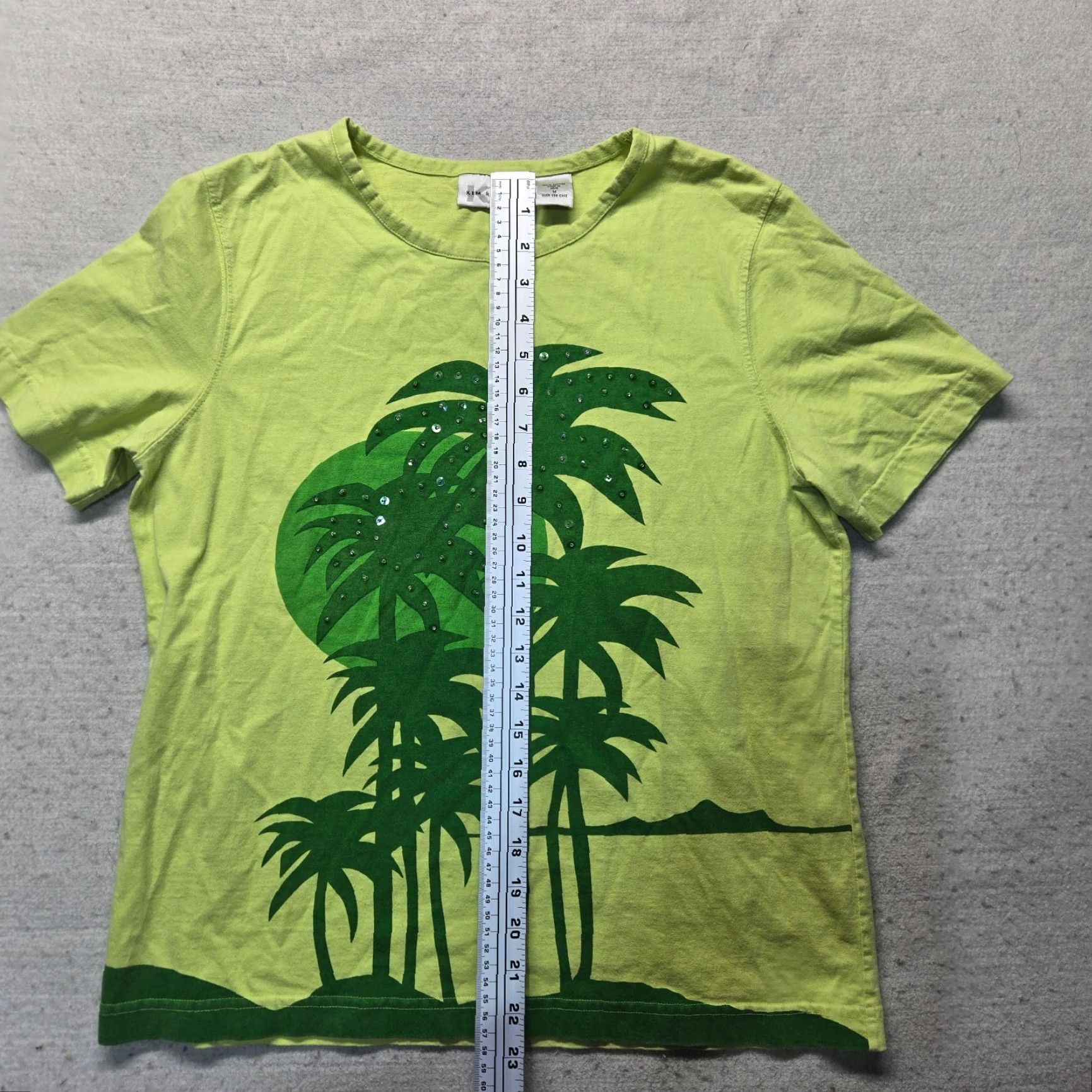 Vintage KIM ROGERS Palm Tree Green Short Sleeve Tee T-Shirt Adult Women's Size M Shirt Size M / US 6-8 / IT 42-44 - 5 Thumbnail