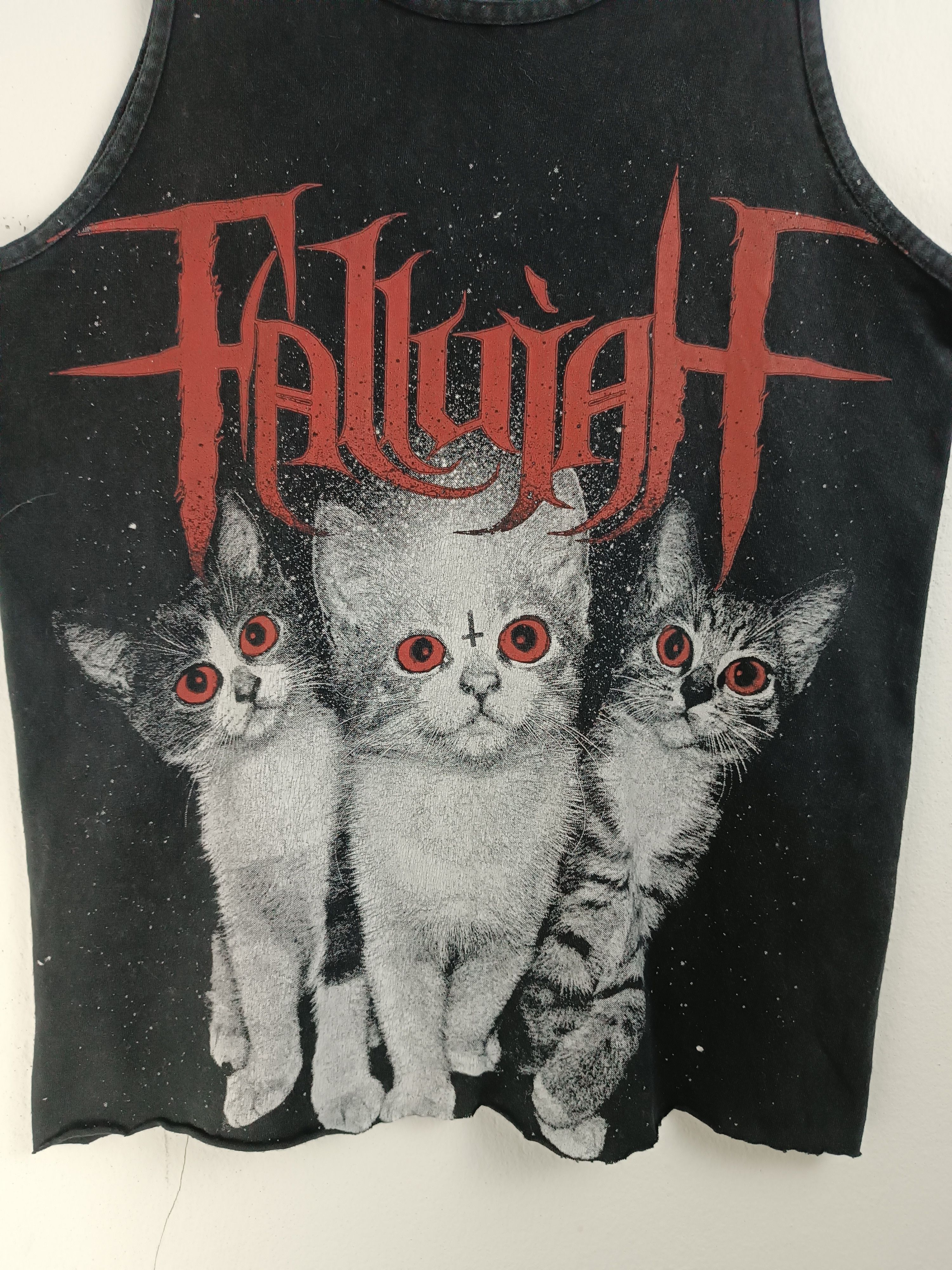 Band Tees THRASH FADED VINTAGE FALLUJAH ANTICHRIST CAT DEATH METAL Size US S / EU 44-46 / 1 - 8 Thumbnail
