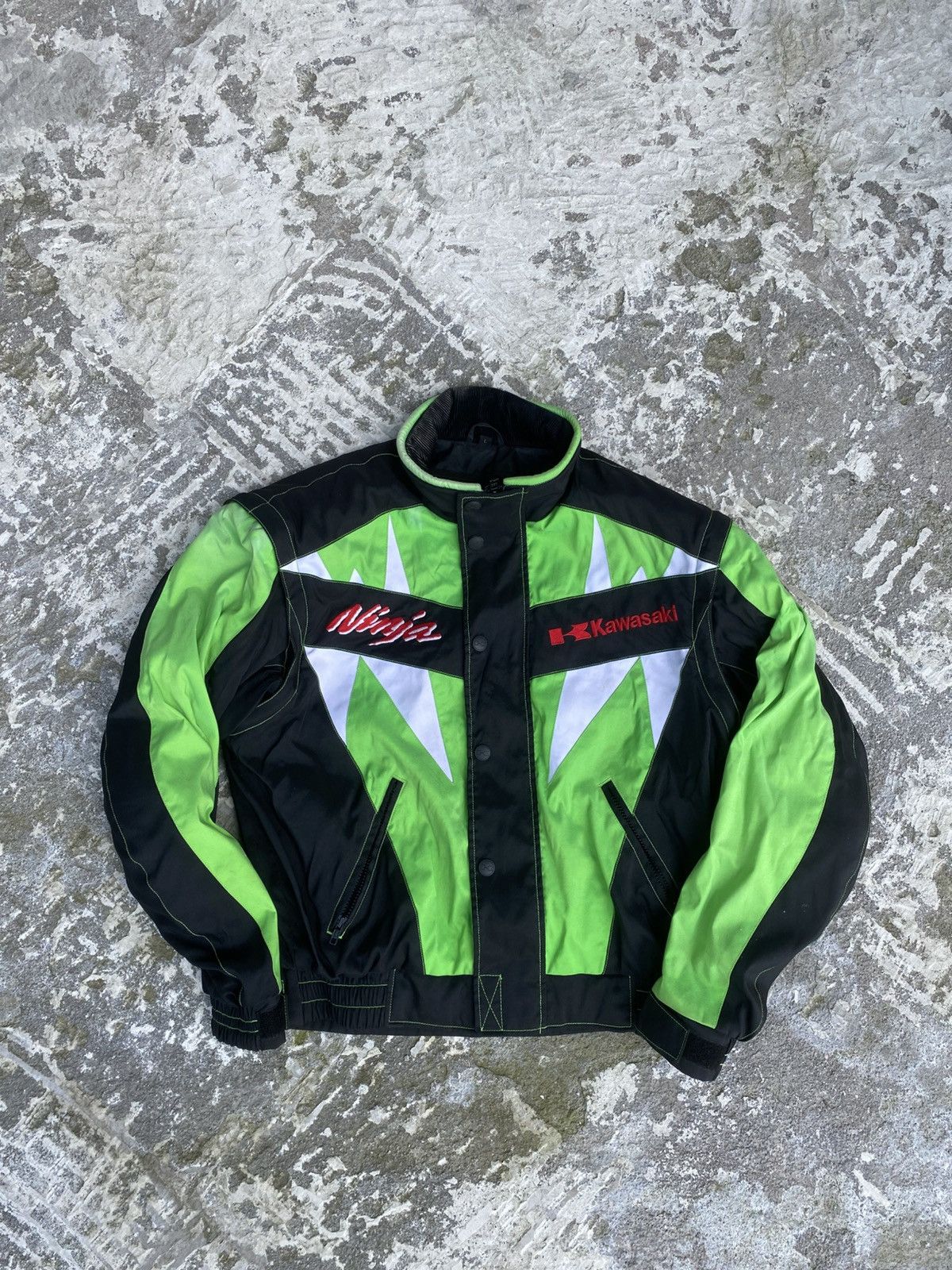 ICON Motorsports KAWASAKI NINJA MOTORCYCLE BIKER JACKET JAPAN Size US L / EU 52-54 / 3 - 1 Thumbnail