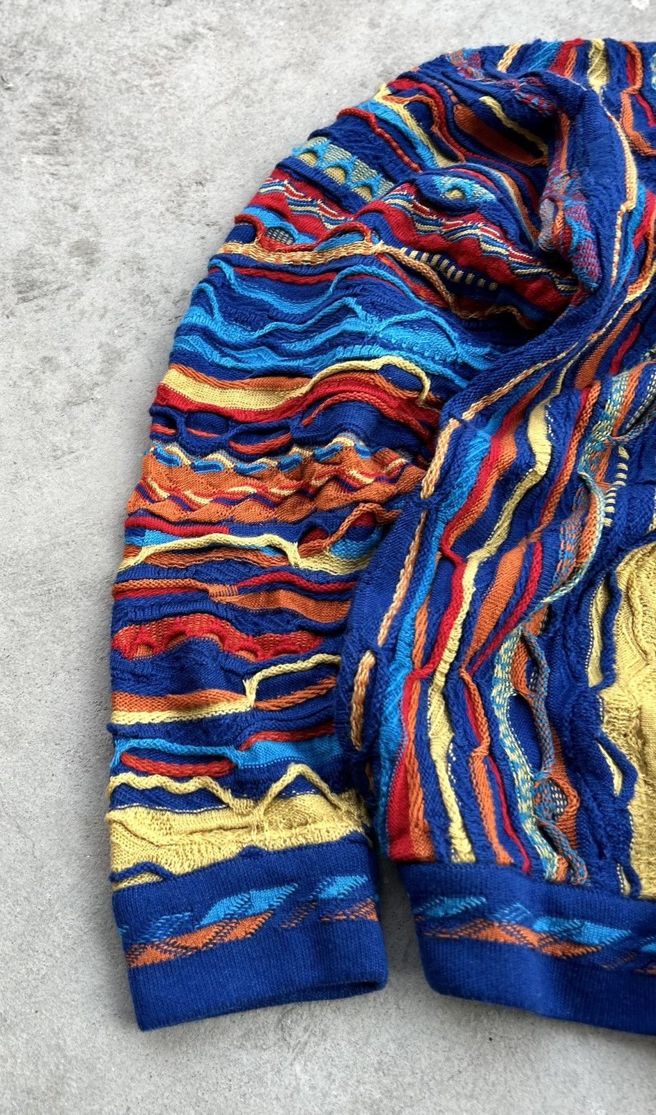 Coogi CRAZY RARE COOGI 3D COLOUR CABLE KNIT Size US M / EU 48-50 / 2 - 4 Thumbnail