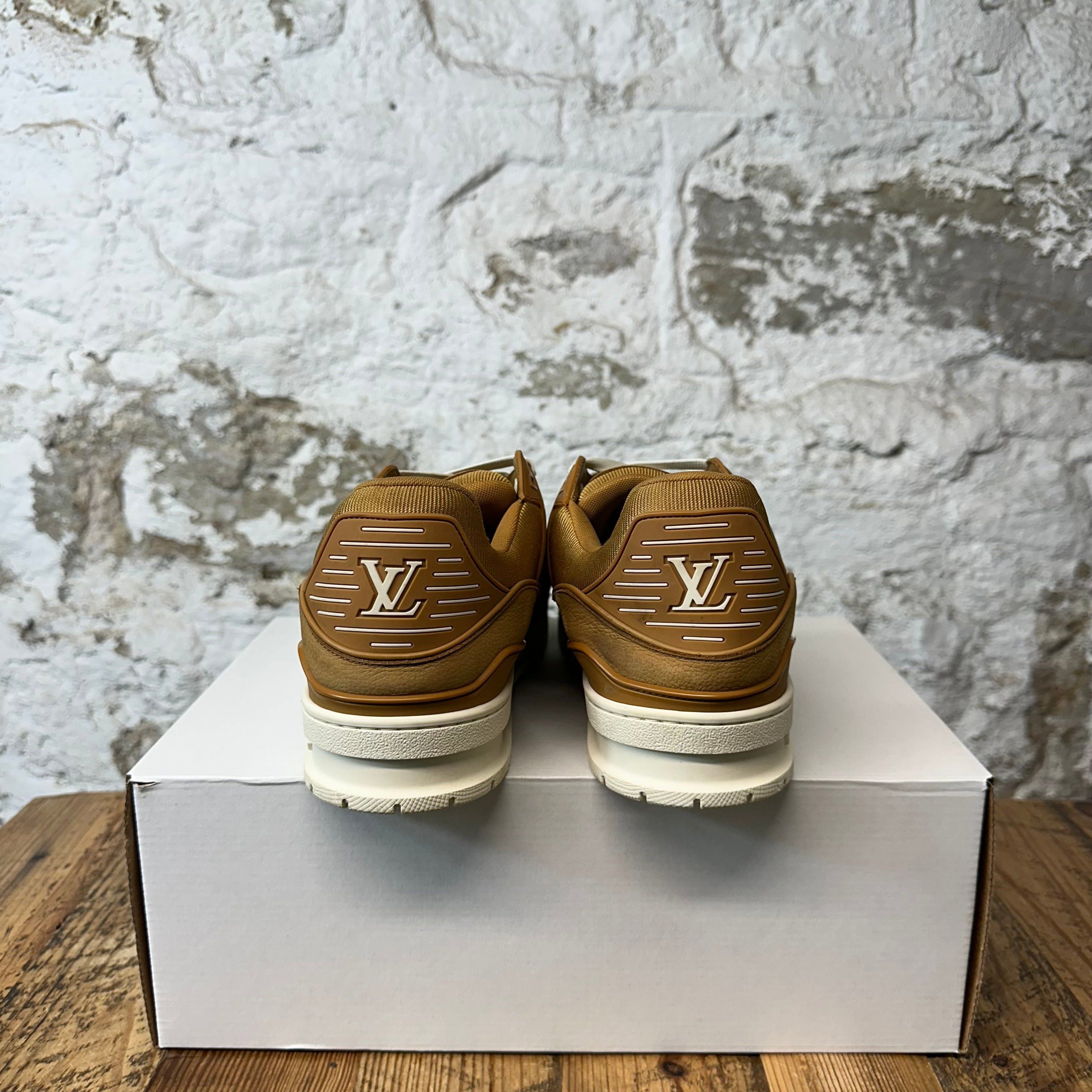 Louis Vuitton Louis Vuitton Brown Leather Trainer Sneaker Sz 10.5 (9LV) Size US 10.5 / EU 43-44 - 6 Thumbnail