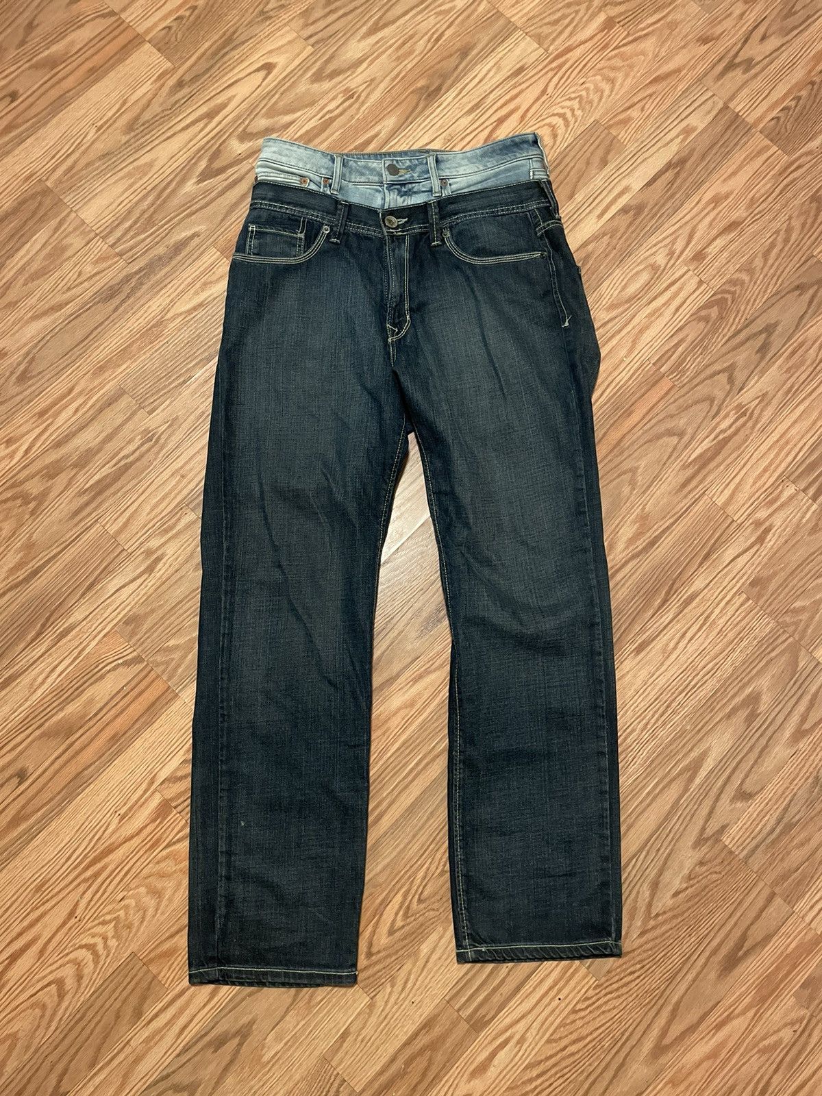 American Eagle Outfitters × Vintage Double Denim “Joeyy” Inspired Jeans Size US 34 / EU 50 - 1 Thumbnail
