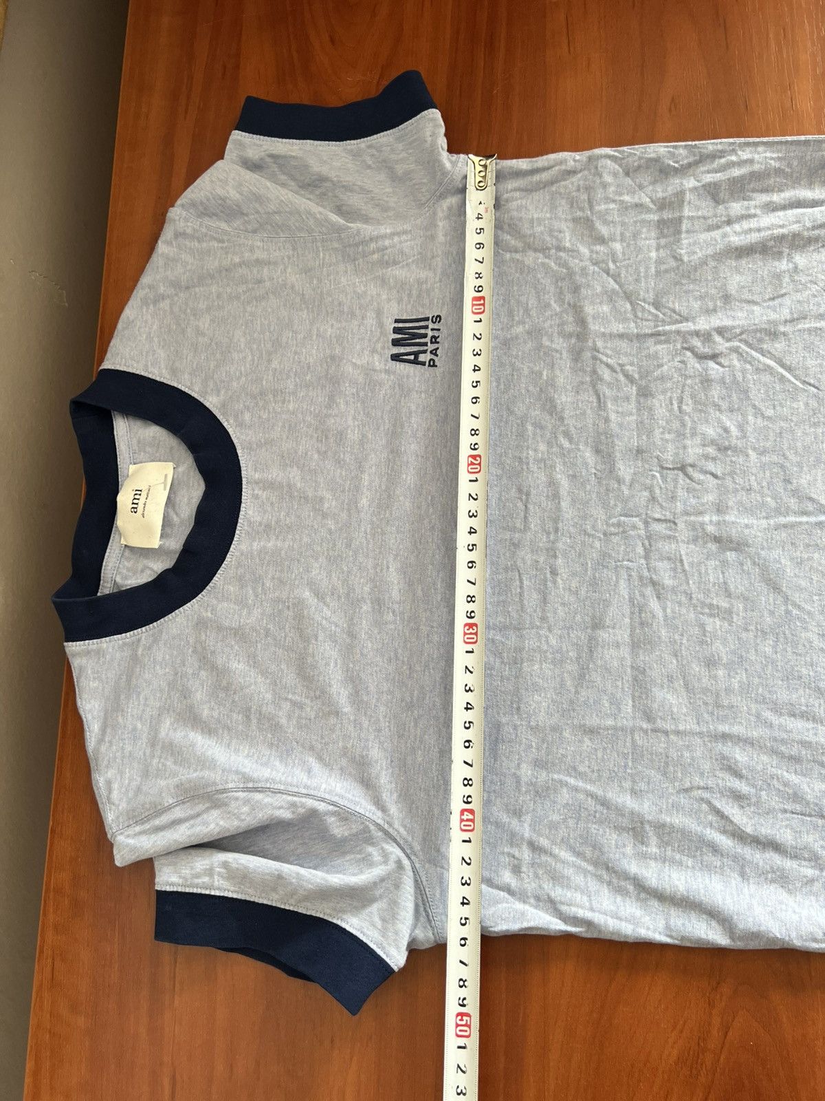 AMI AMI PARIS BY ALEXANDRE MATTIUSSI MENS SOLID BLUE T SHIRT Size US S / EU 44-46 / 1 - 14 Thumbnail