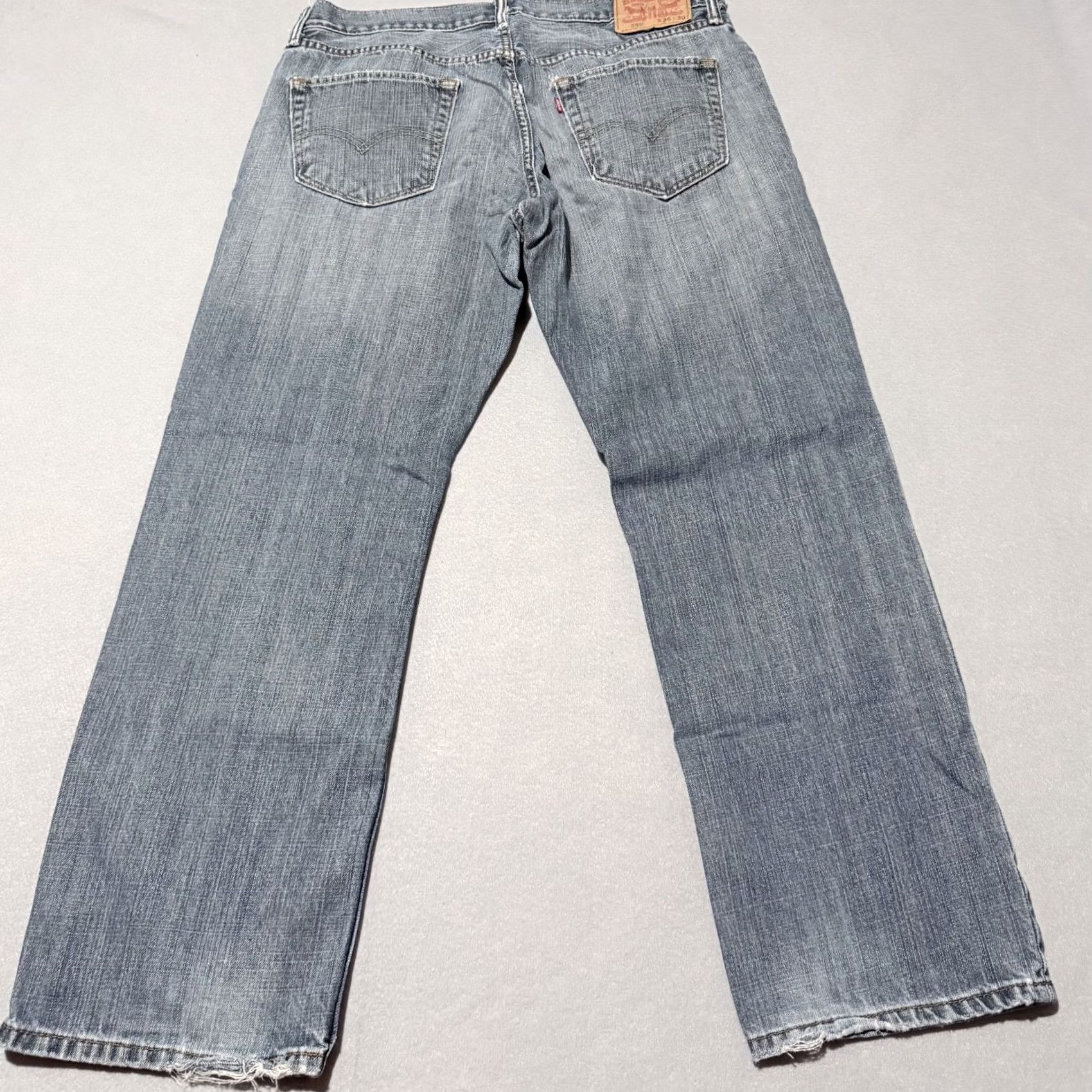 Levi's Levi's 559 Jeans Men Blue Denim Distress Classic Straight Zip Fly 36X30 Size US 36 / EU 52 - 2 Thumbnail