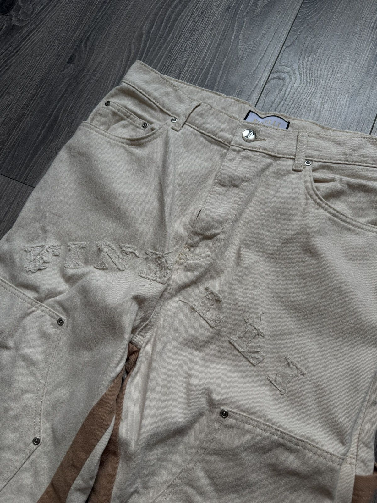 Carhartt Finelli Double Knee Cream White Carpenter Jeans Size US 34 / EU 50 - 6 Thumbnail
