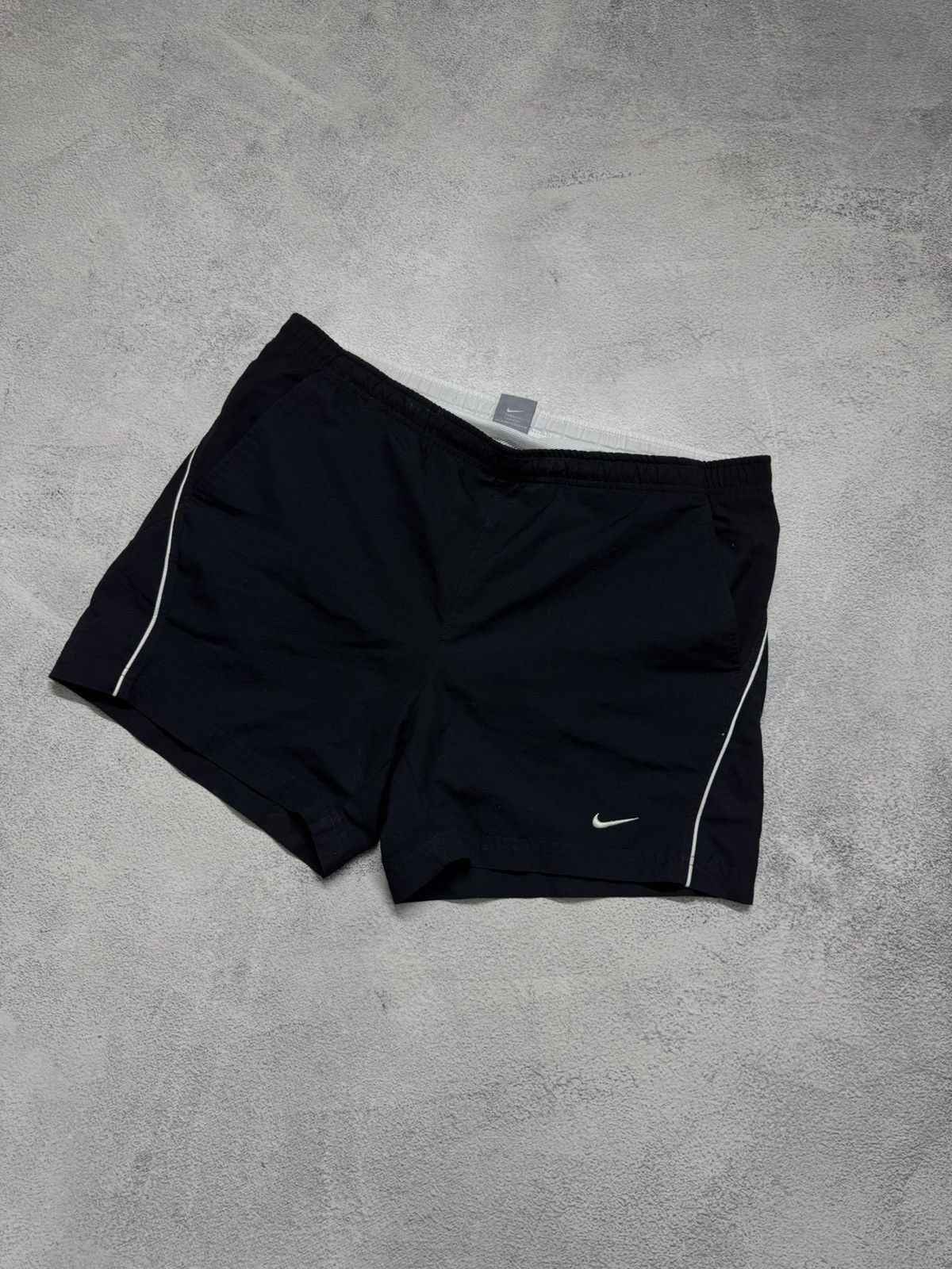 Nike Vintage Y2k Nylon Nike Swoosh Shorts Size US 34 / EU 50 - 2 Thumbnail
