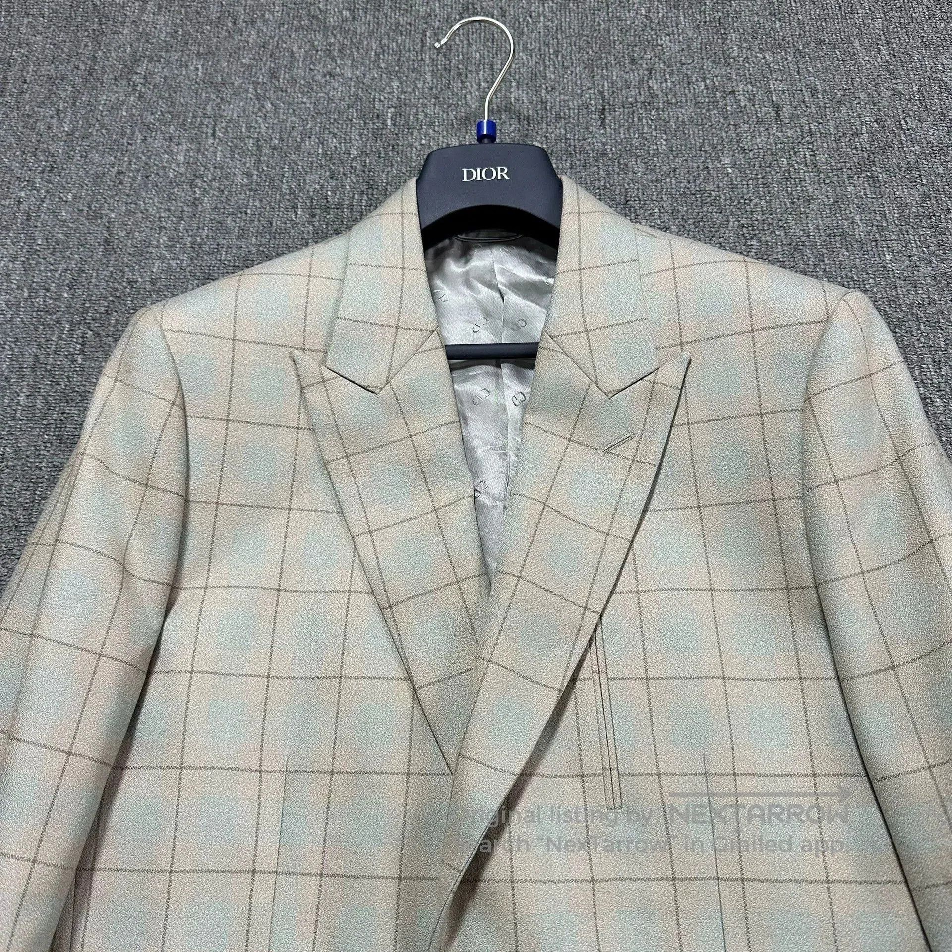 Dior Dior Man 23FW Beige Plaid Wool Blazer. Size US M / EU 48-50 / 2 - 3 Thumbnail