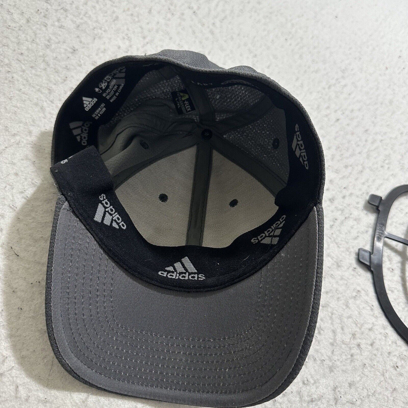 Adidas Adidas Gray Athletic Baseball Cap Embroidered Logo Hat Size ONE SIZE - 8 Thumbnail