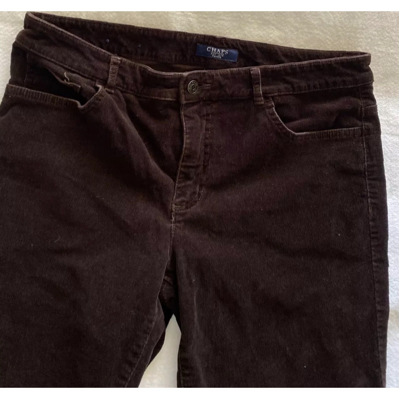 Chaps Chaps Pants Women’s 12P Brown Corduroy Bootcut Petites Cotton Blend Winter Casual Mens? Size 34" / US 12 / IT 48 - 2 Thumbnail