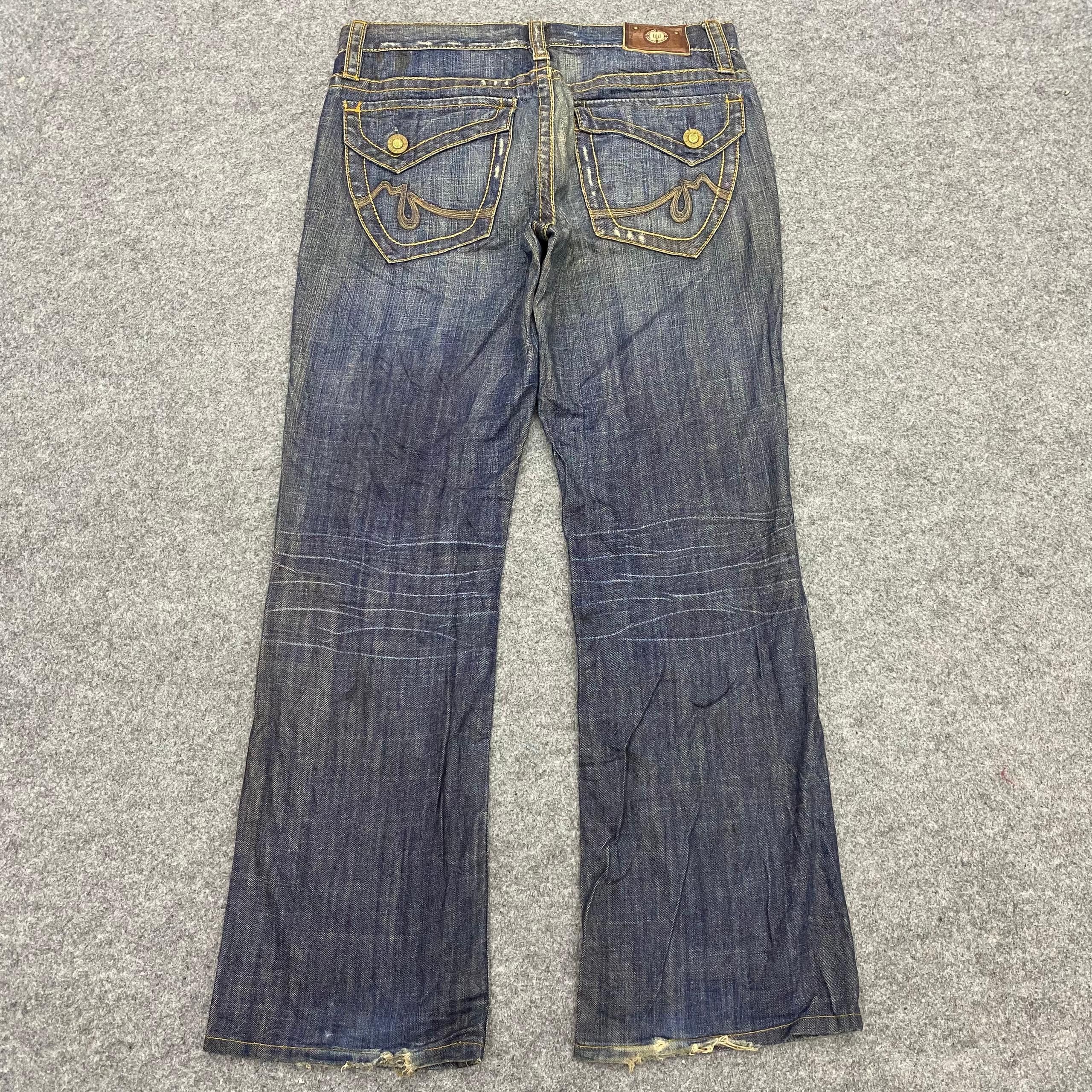 If Six Was Nine Vintage Kentucky Distressed Flare Denim Size US 34 / EU 50 - 3 Thumbnail