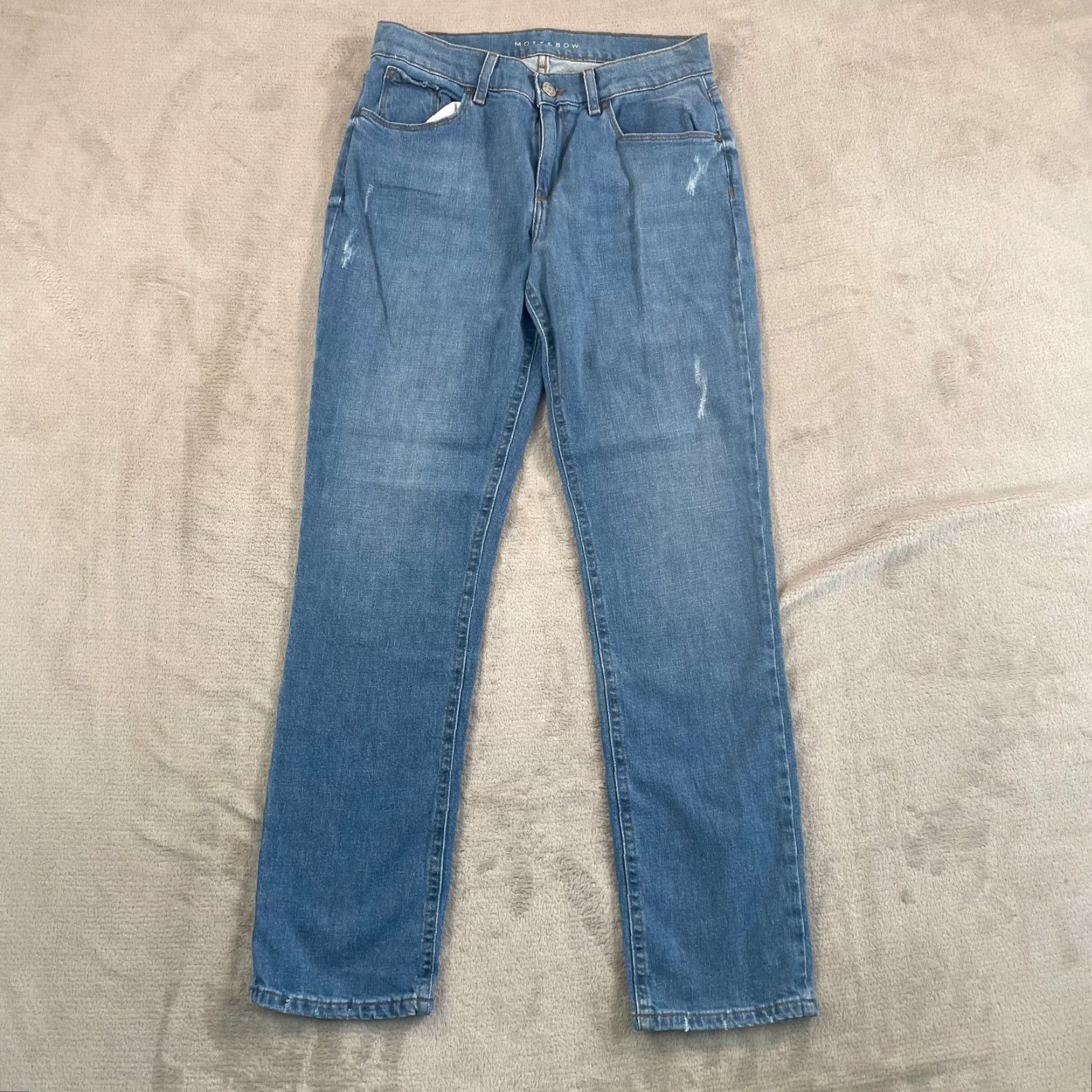 Mott & Bow Mott & Bow Boyfriend Slim Straight Charlton Jeans Women 28x30 Light Blue NWOT Size 28" / US 6 / IT 42 - 2 Thumbnail