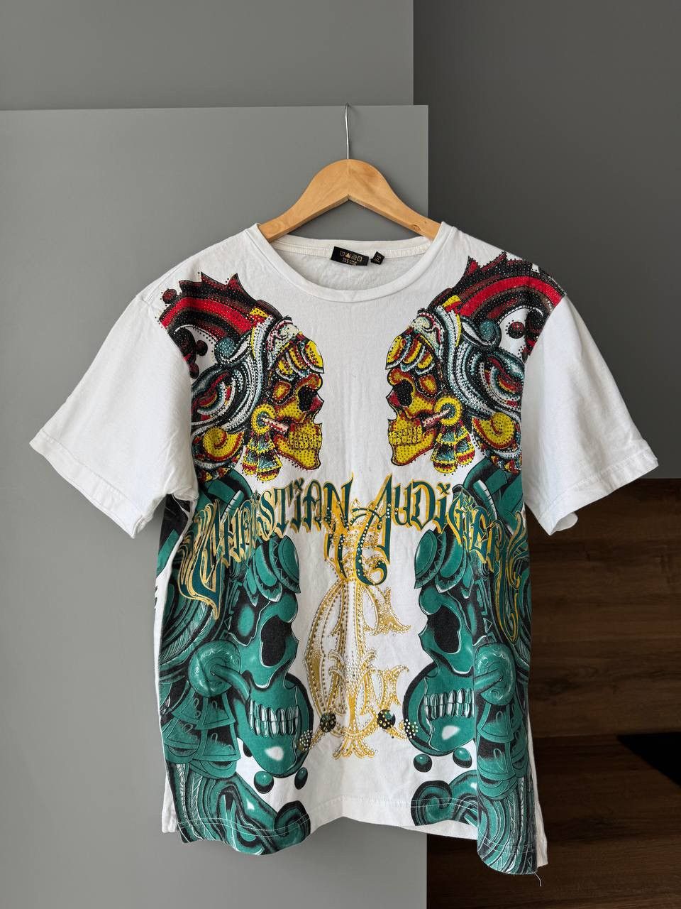 Christian Audigier Christian Audigier 2000s Panther & roses Roses Rhinestone Size US M / EU 48-50 / 2 - 1 Thumbnail