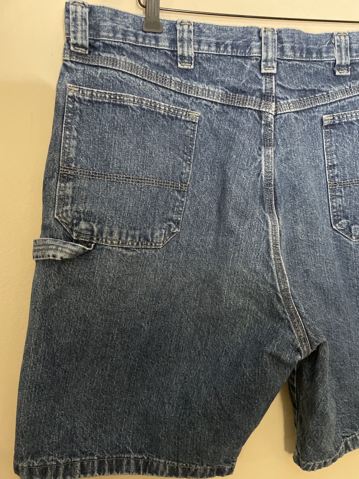 Designer × Vintage × Wrangler Wrangler Denim Blue Jean Shorts Jorts Waist 38x9 Carpenter 🔥 Size US 38 / EU 54 - 4 Thumbnail