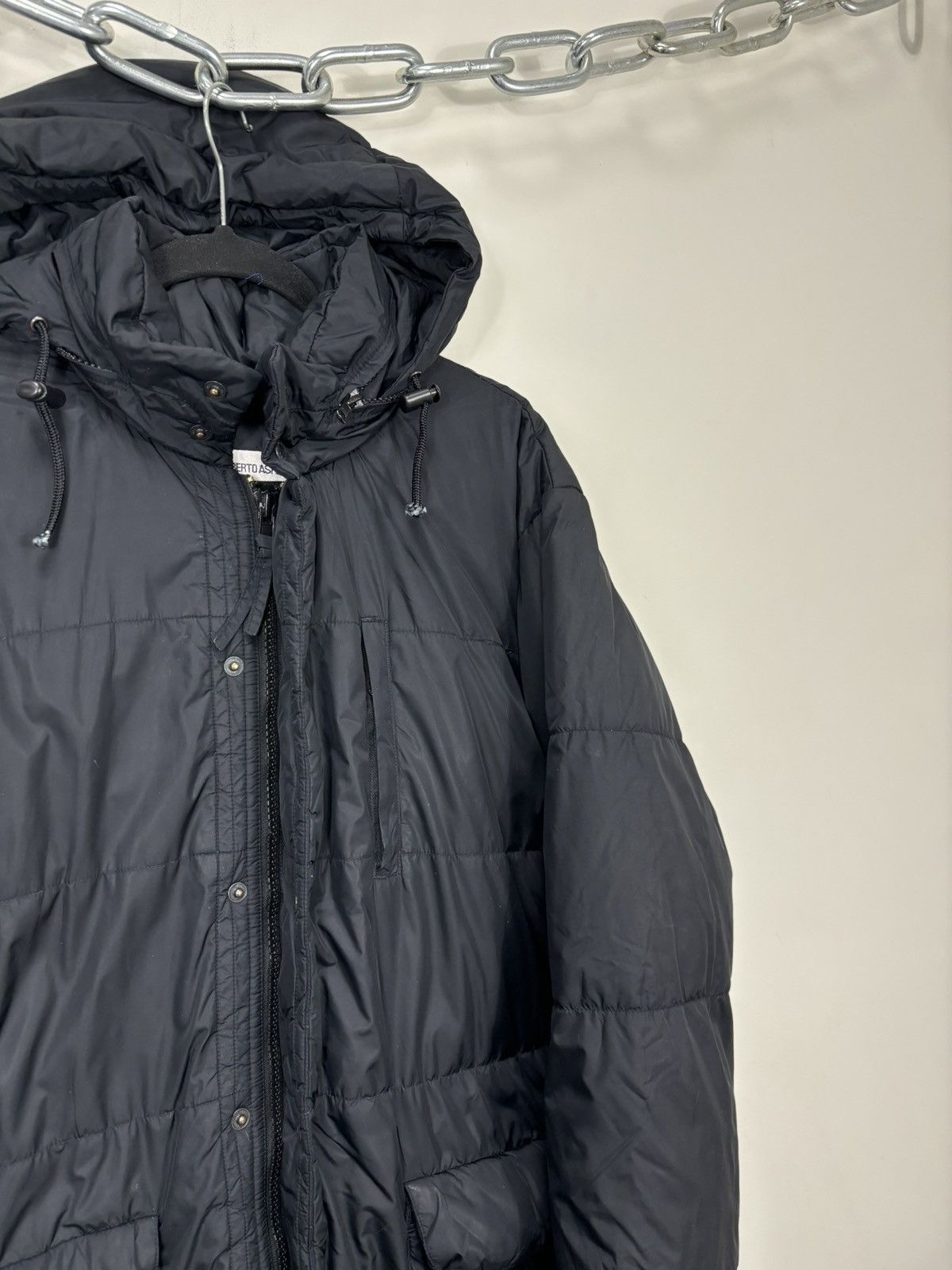 Aspesi Alberto Aspesi Men’s Black Luxury Hooded Puffer Down Jacket Size US S / EU 44-46 / 1 - 14 Thumbnail
