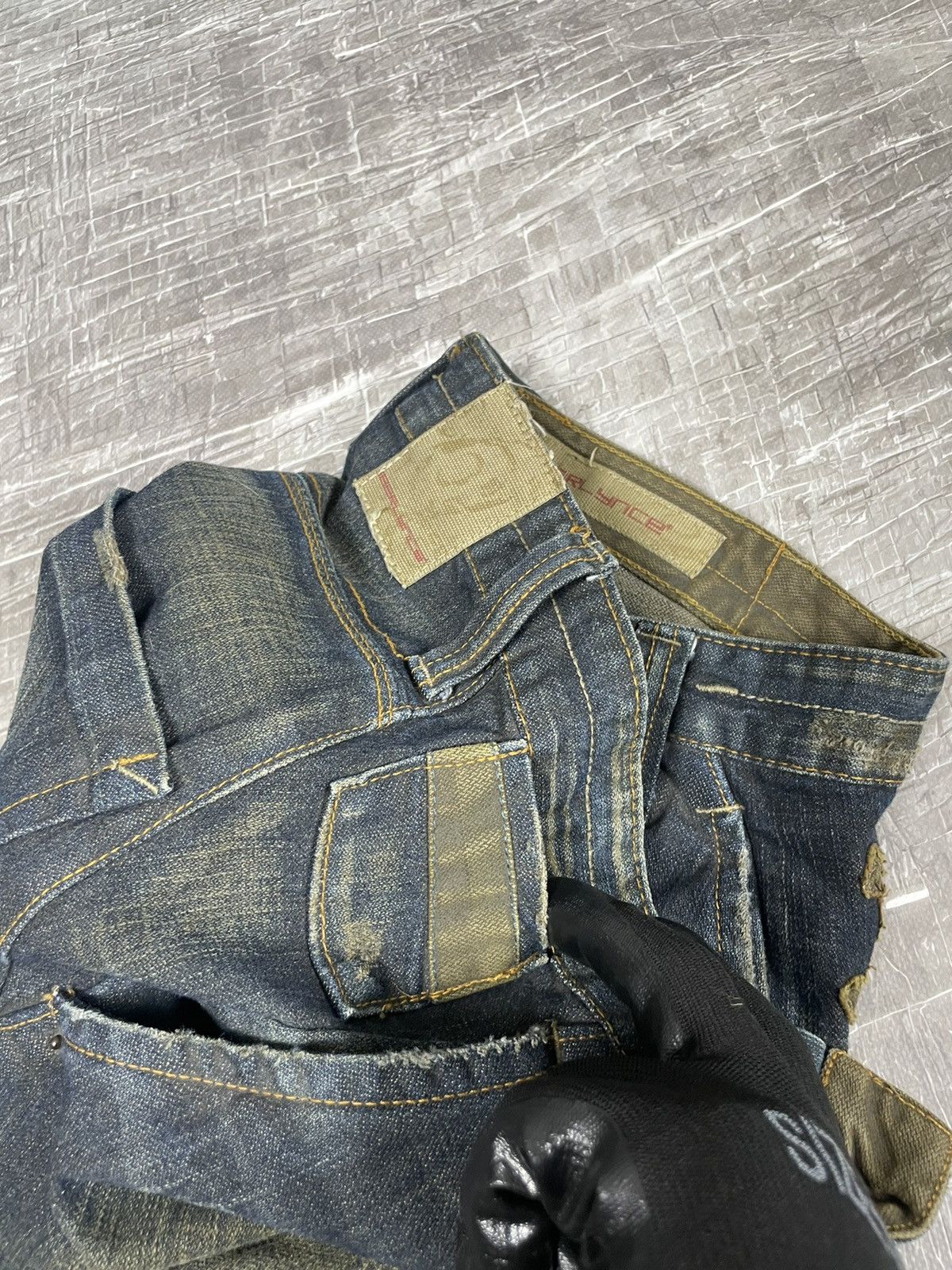 Hysteric Glamour Y2K Distressed Fade Denim Jeans No Faith Balenciaga Style Size US 29 - 14 Thumbnail