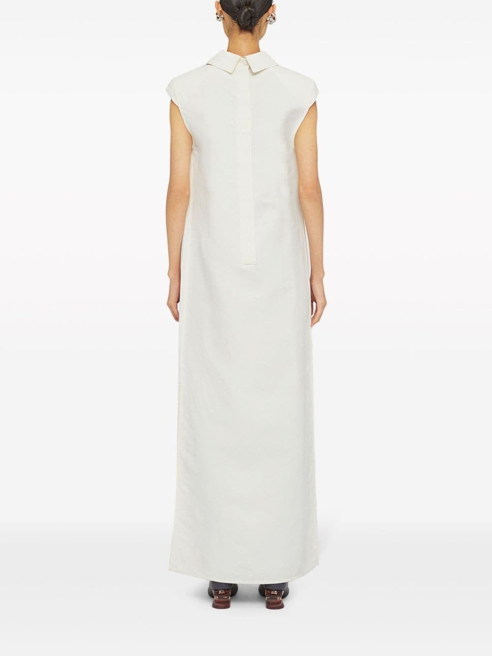 Jil Sander o1w1db10825 Dress in Ivory White Size XL / US 12-14 / IT 48-50 - 3 Thumbnail