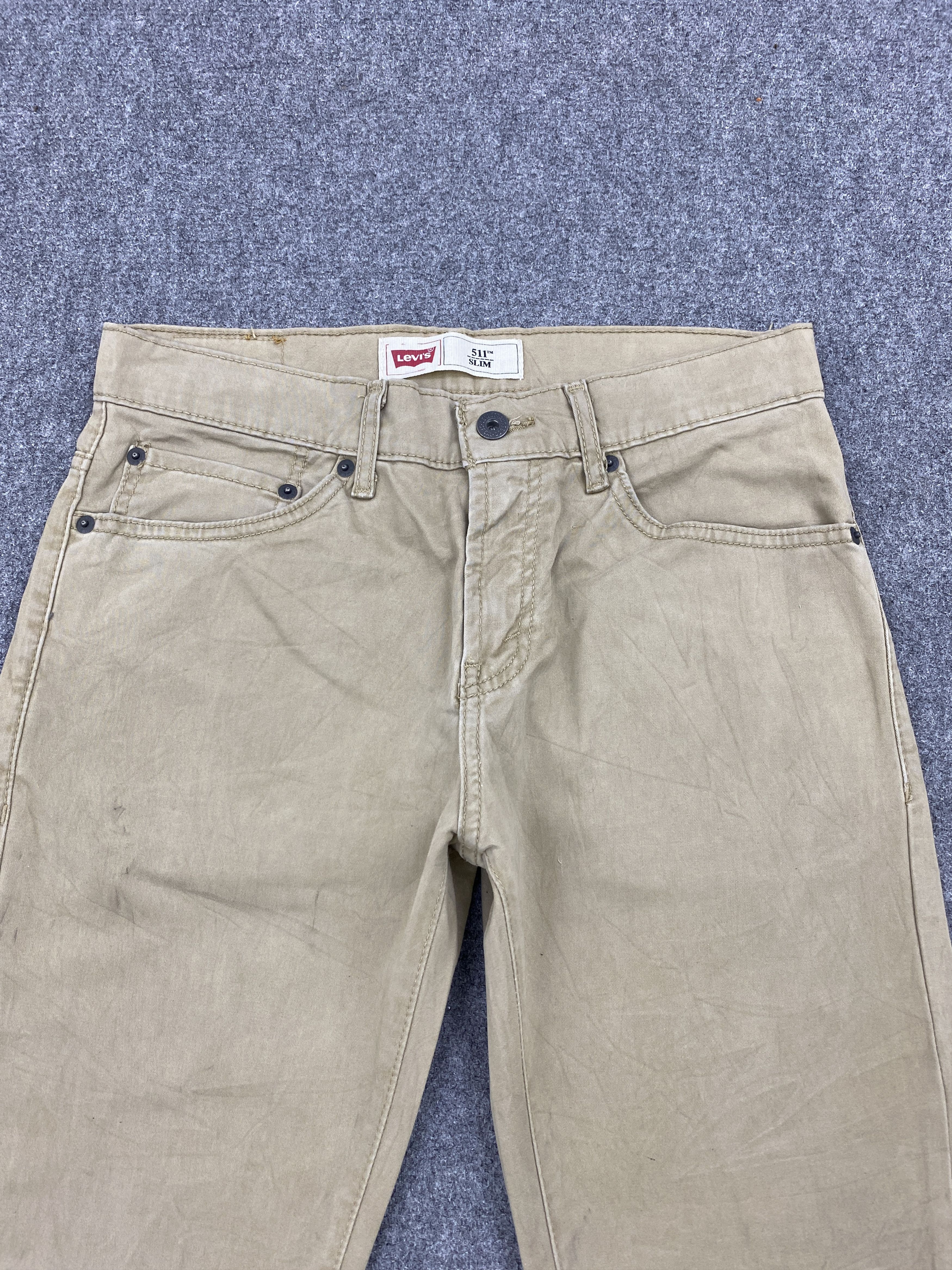 Levi's Vintage Levis 511 White Tab Khaki Jeans DP2602 Size US 29 - 2 Thumbnail