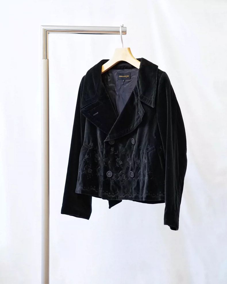 Comme des Garcons Comme des Garcons Embroidered velvet coat Size S / US 4 / IT 40 - 2 Thumbnail