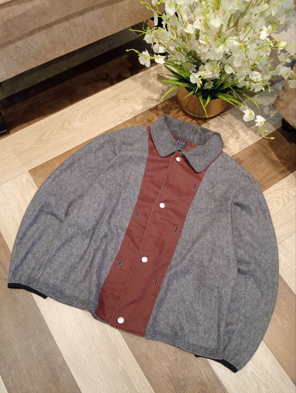 Vintage ELLE HOMME PARIS FLEECE JACKET Size M / US 6-8 / IT 42-44 - 3 Thumbnail
