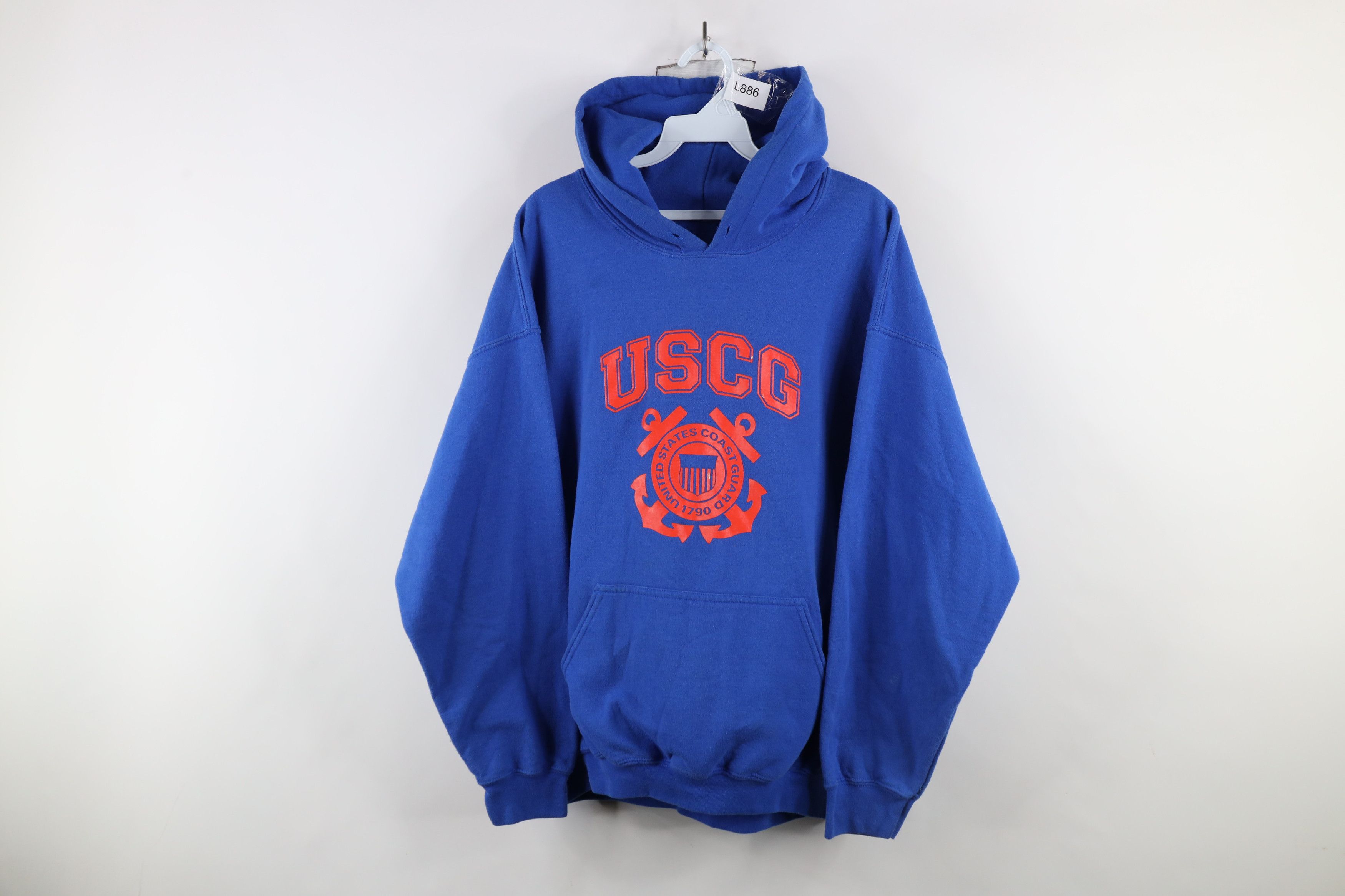 Vintage Vintage 90s United States Coast Guard Hoodie Sweatshirt Size US L / EU 52-54 / 3 - 1 Thumbnail