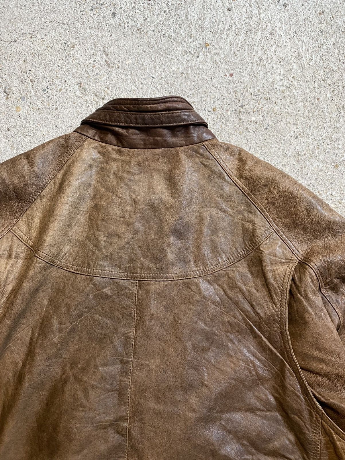 Vintage Bomber leather jacket brown avantgarde archive vintage Size US XL / EU 56 / 4 - 6 Thumbnail