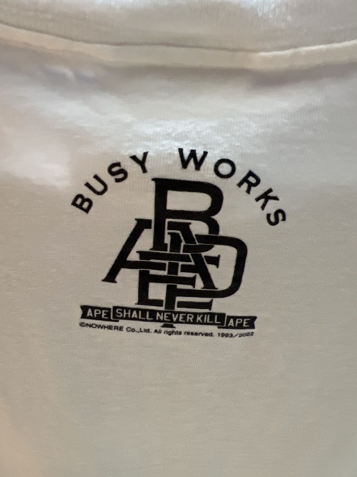 Bape Bape x busy works archive collab Tee Size US L / EU 52-54 / 3 - 4 Thumbnail