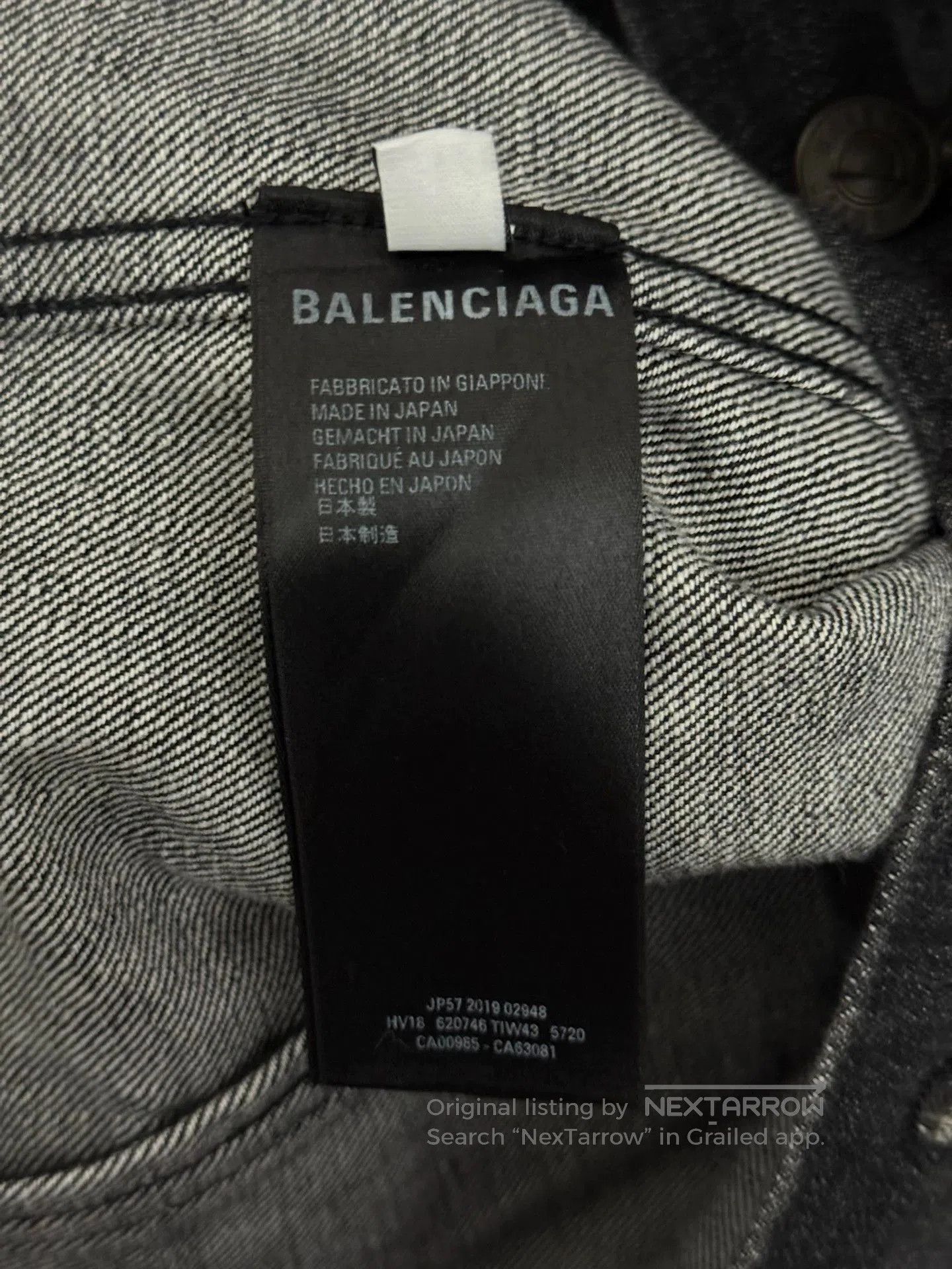 Balenciaga Balenciaga Ash Black Tie-Dye Denim Jacket. Size US XS / EU 42 / 0 - 5 Thumbnail
