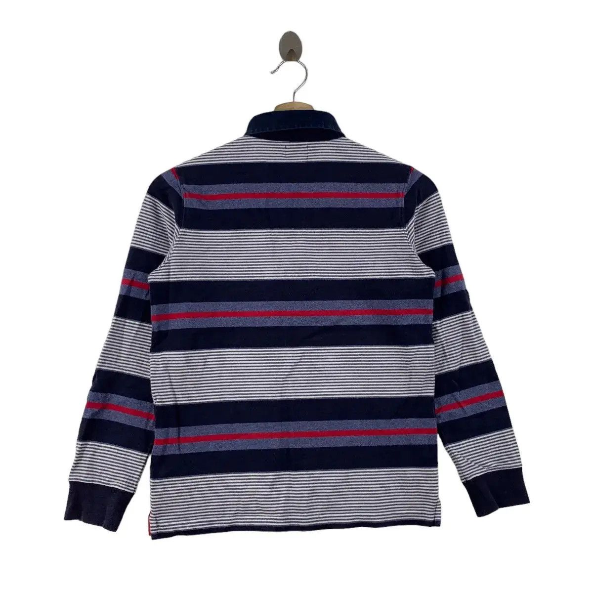 J. Press Vintage J.PRESS CAMBRIDGE Striped Patch Polo Tee Shirt Size XS / US 0-2 / IT 36-38 - 2 Thumbnail