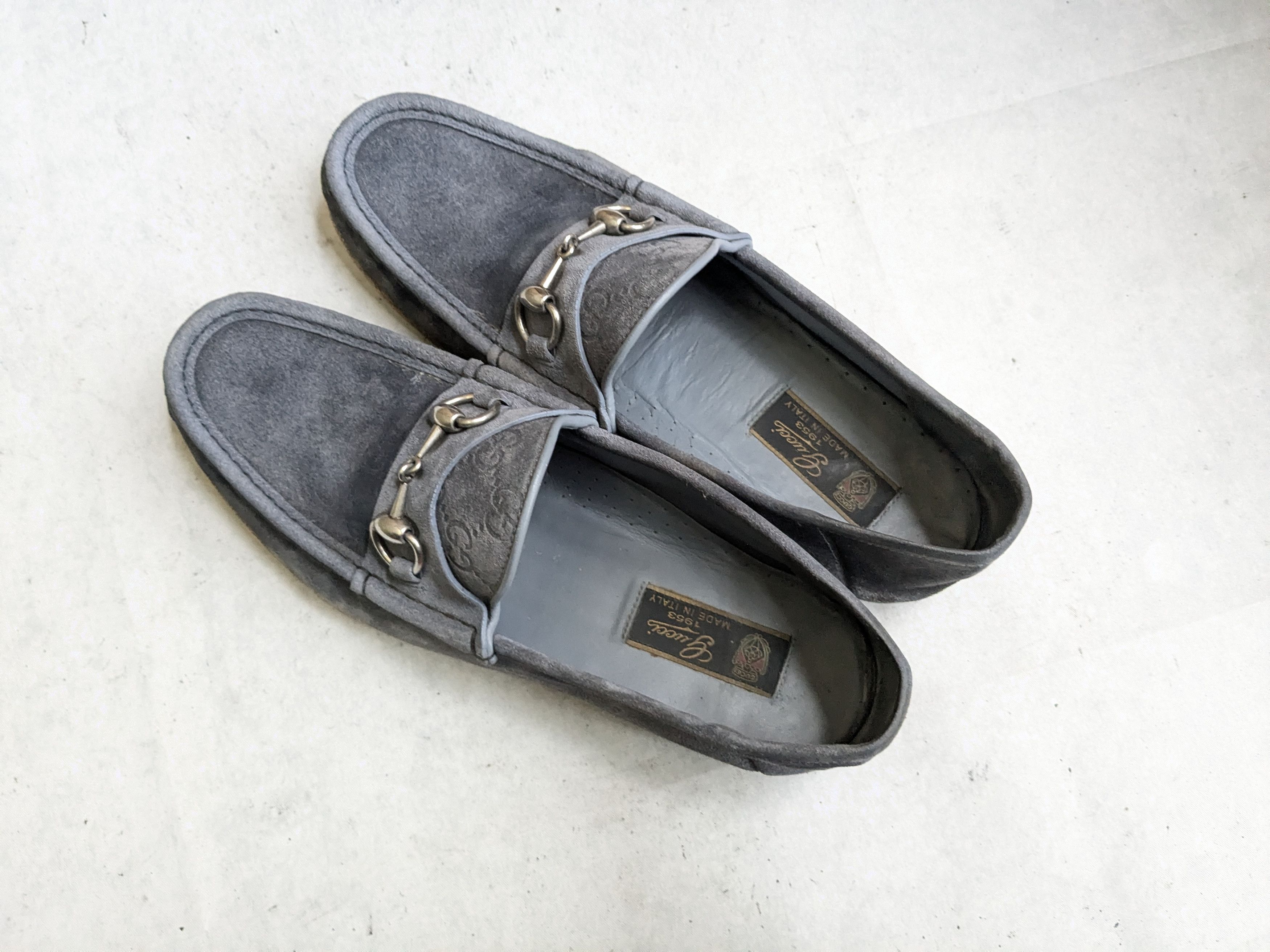 Gucci Gucci Horsebit Loafers Blue Suede Monogram 9.5 Size US 9.5 / EU 42-43 - 8 Thumbnail