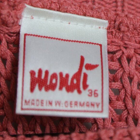 Vintage Vintage Mondi Wool Acrylic Coral Salmon Pink Sweater Sz 36 Size L / US 10 / IT 46 - 6 Thumbnail