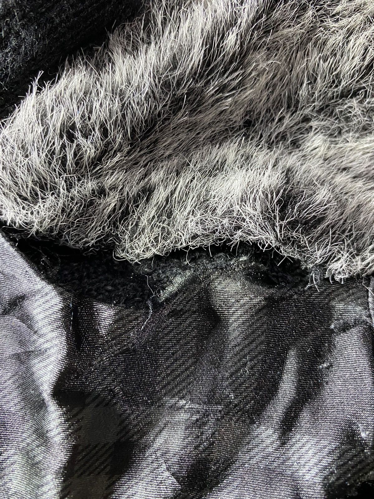 Le Grande Bleu (L.G.B.) Japanese Male & co faux fur knit tartan jacket Size US M / EU 48-50 / 2 - 17 Thumbnail