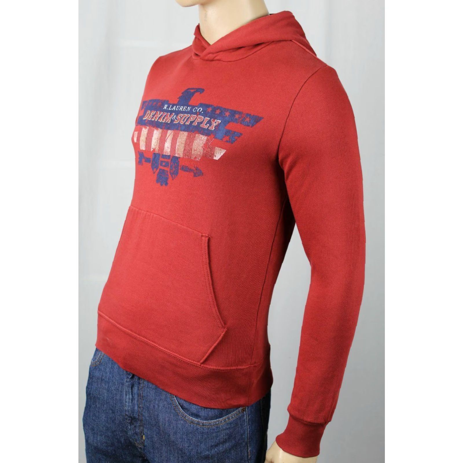 Vintage Denim & Supply Ralph Lauren Red Eagle Hoodie Sweatshirt NWT Mens S Hooded 100% Cotton Red Eagle Logo Hoodie Sweatshirt NWT Size US S / EU 44-46 / 1 - 2 Thumbnail