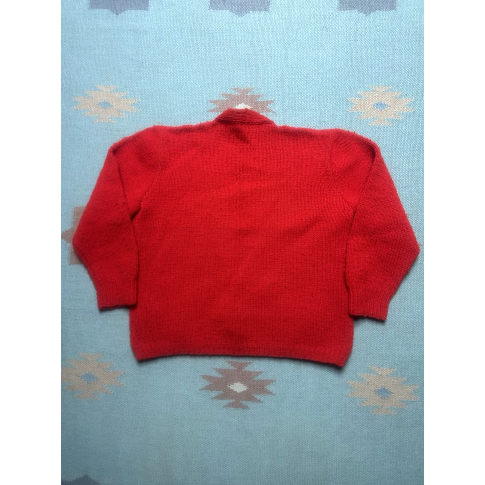 Vintage **Vintage Red Wool Knit Women's Cardigan M** User: Vintage Red Wool Knit Women's Cardigan Medium M Size M / US 6-8 / IT 42-44 - 7 Thumbnail