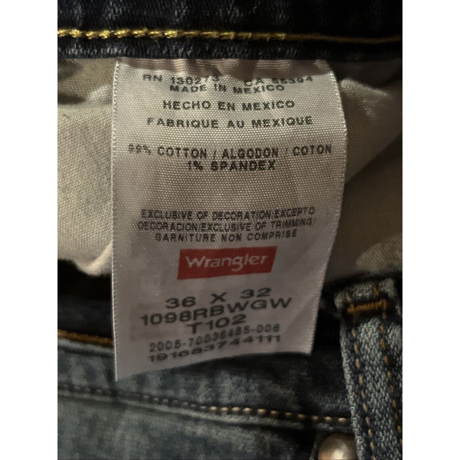 Wrangler Wrangler Vintage Jeans Men’s 36x31 Blue Relaxed Boot Denim Size US 36 / EU 52 - 4 Thumbnail
