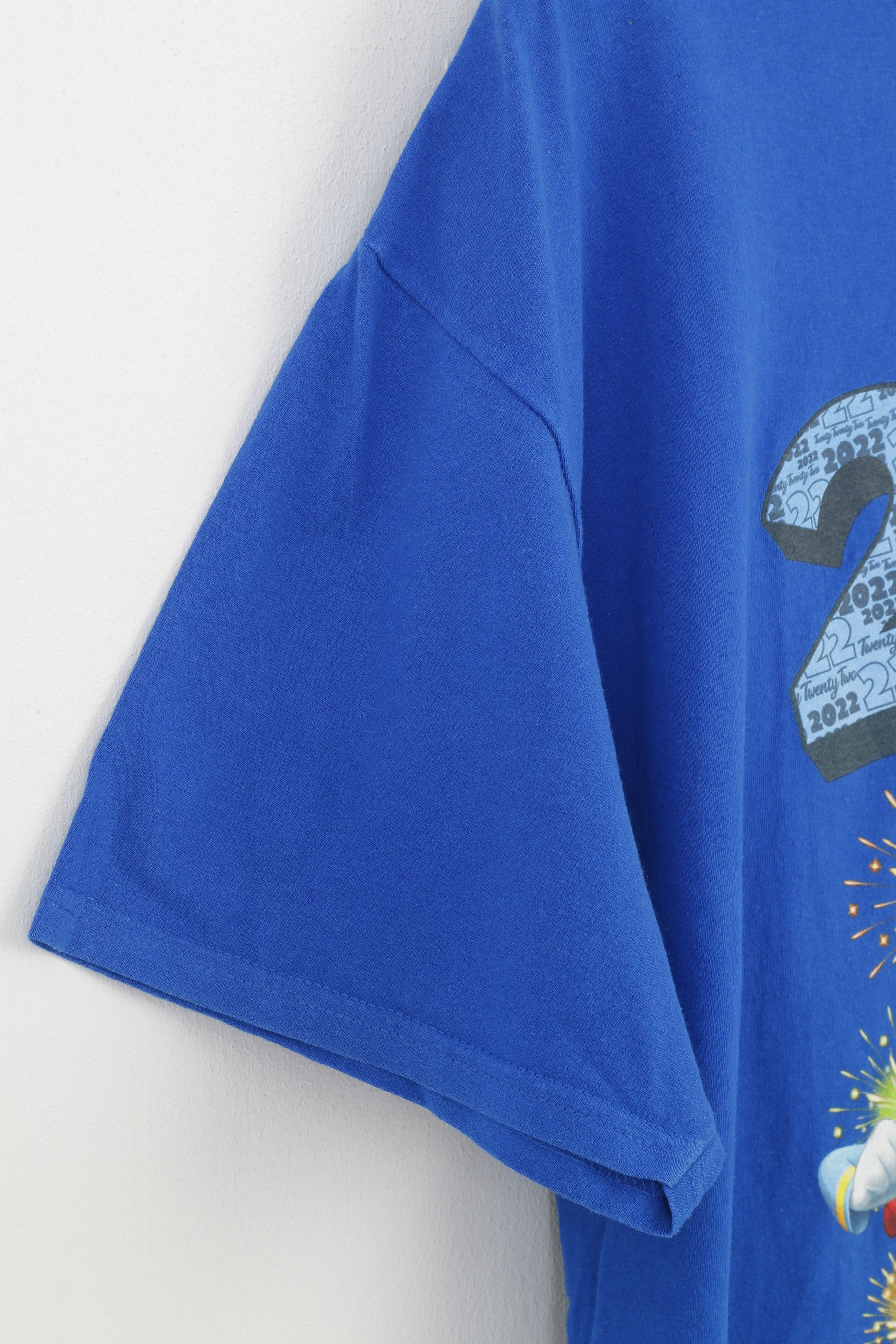 Disney Disney Men XL T-Shirt Blue Crew Neck Short Sleeve 10695 Size US XL / EU 56 / 4 - 3 Thumbnail