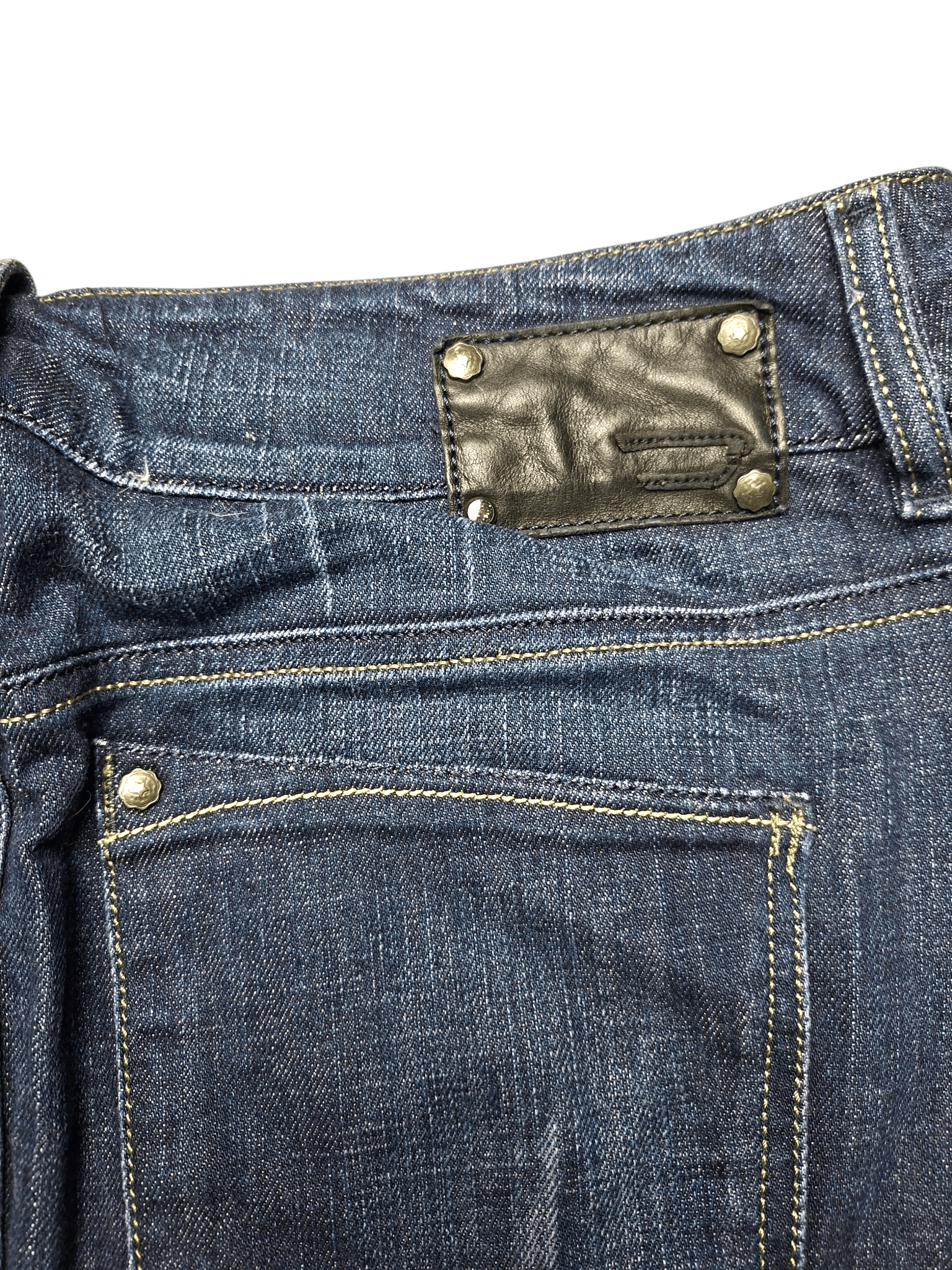Diesel DIESEL Denim Skirt Blue Mini Midi Lion Head Button Y2K Size 30" / US 8 / IT 44 - 9 Thumbnail
