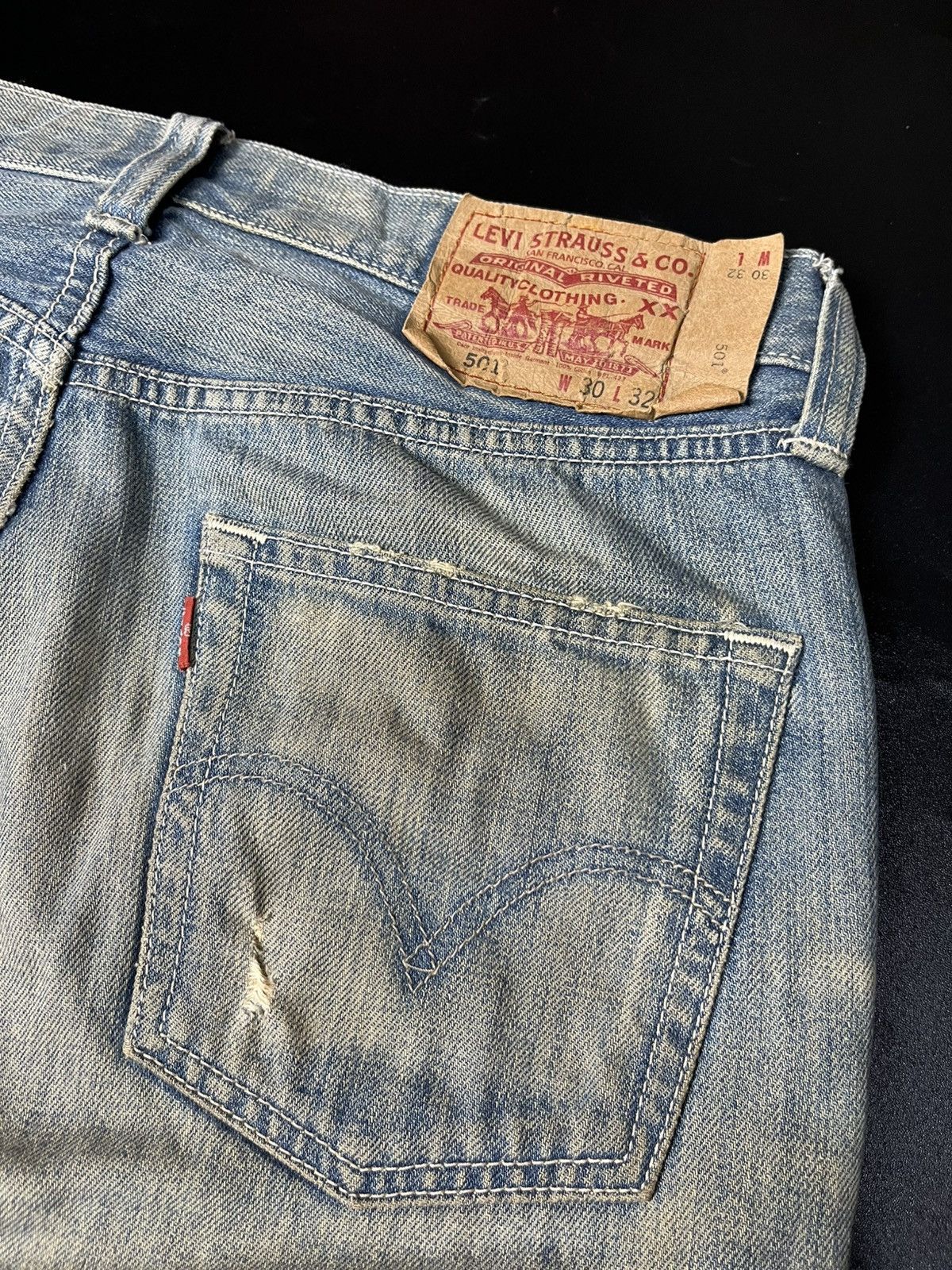 Designer × Japanese Brand × Levi's Vintage Clothing Kurt Cobain style levis patchwork Distressed faded Jeans Size US 30 / EU 46 - 11 Thumbnail