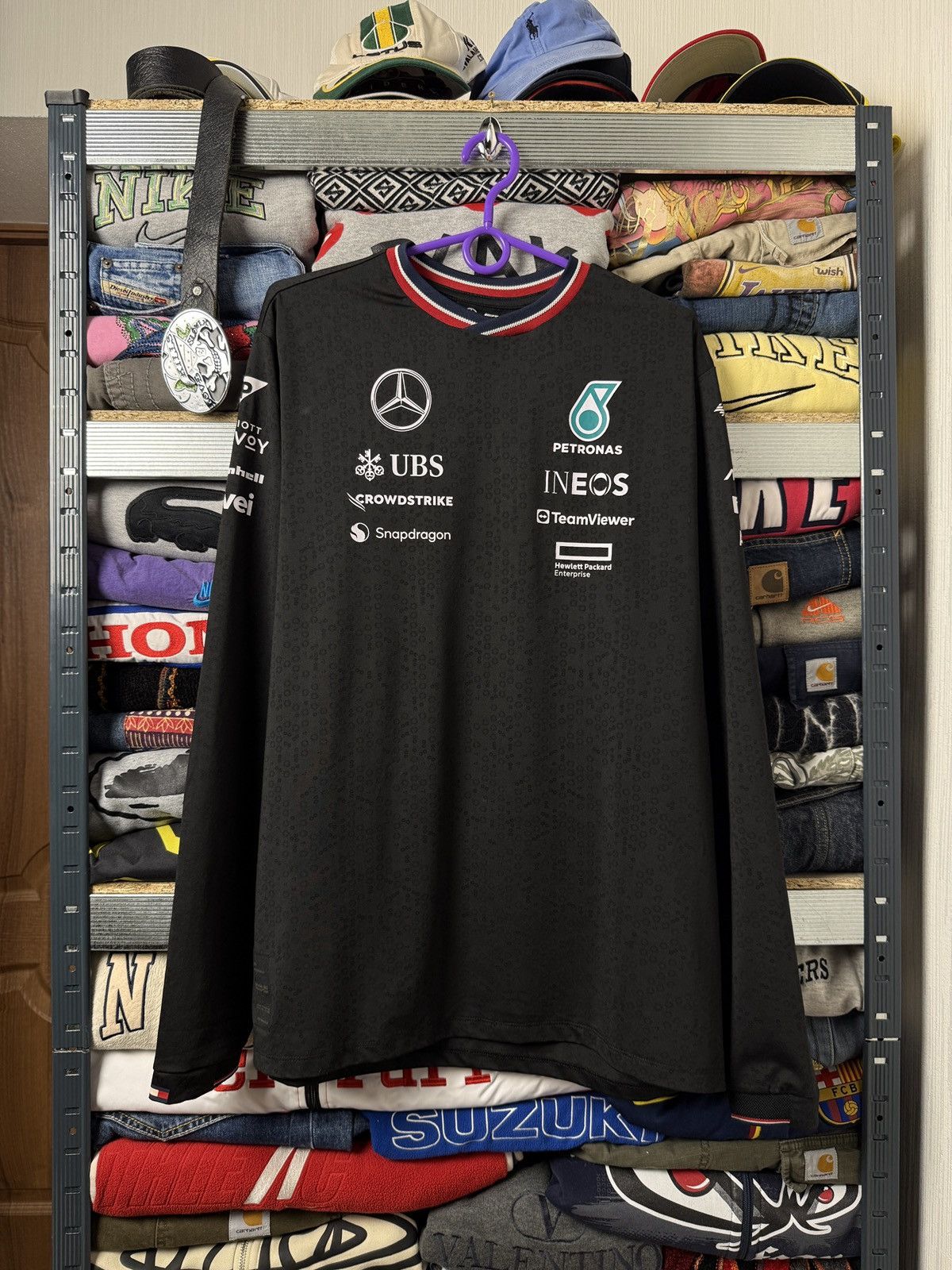 Mercedes-Benz Mersedes AMG Tommy Hilfiger Petronas Racing Long Sleeve Tee Size US L / EU 52-54 / 3 - 1 Thumbnail