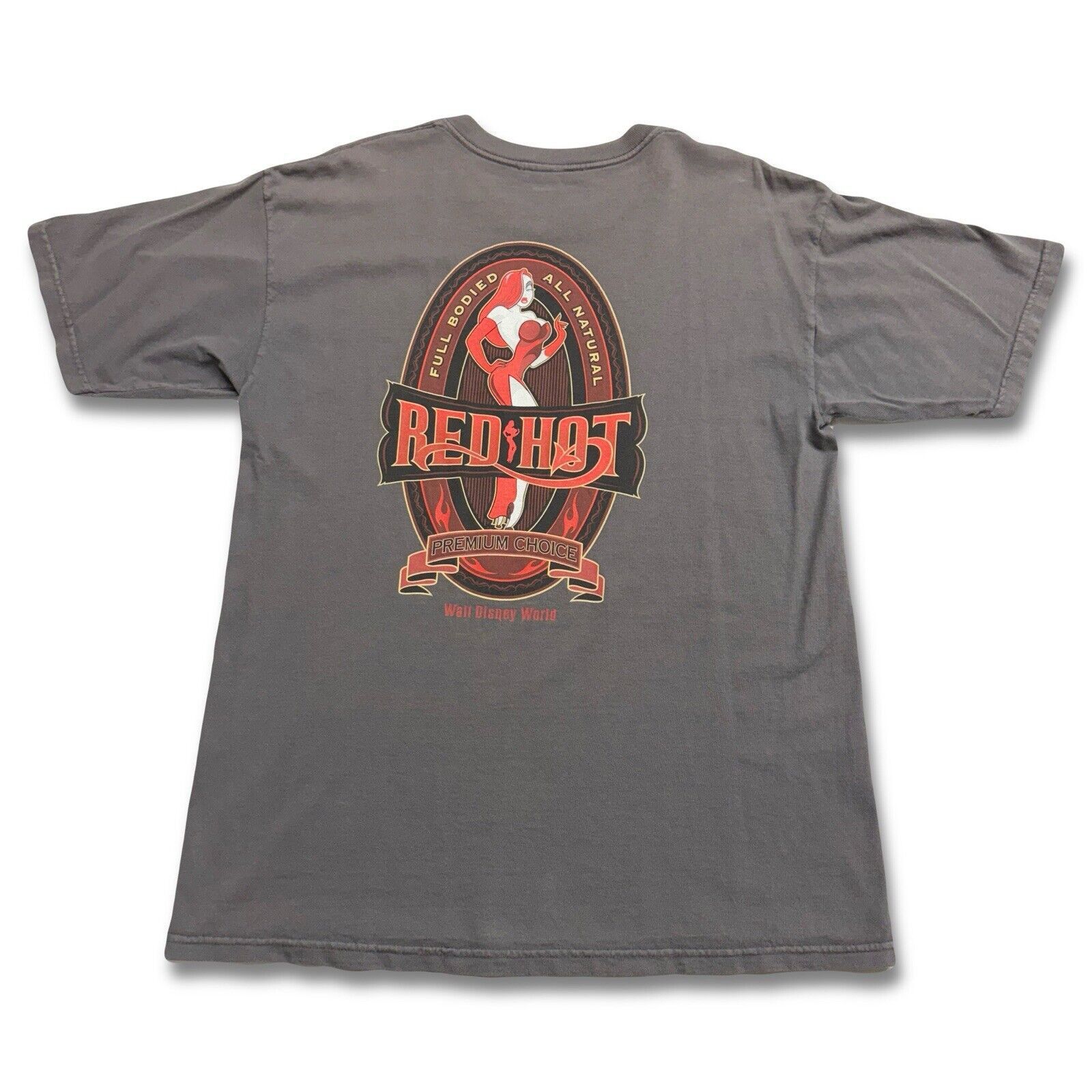 Disney Jessica Rabbit Red Hot Disneyland T-Shirt Gray Mens L Walt Size US XL / EU 56 / 4 - 1 Thumbnail