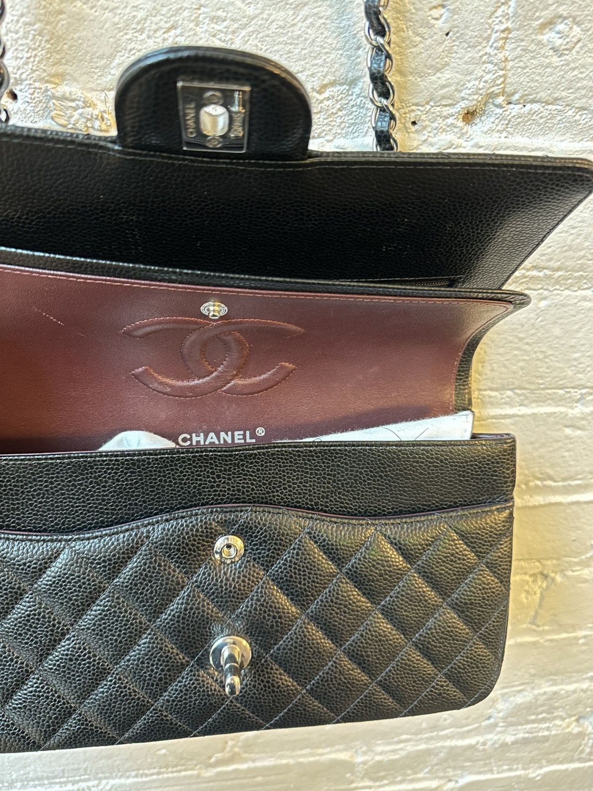 Chanel CHANEL MEDIUM CAVIAR FLAP BAG PURSE NEW Size ONE SIZE - 5 Thumbnail