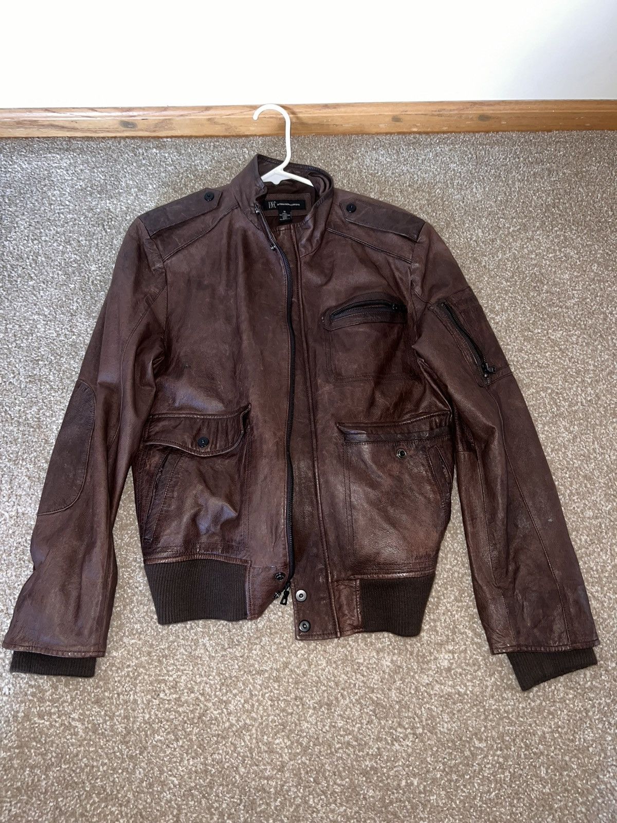 I.N.C INC LEATHER RACER JACKET Size US M / EU 48-50 / 2 - 1 Thumbnail