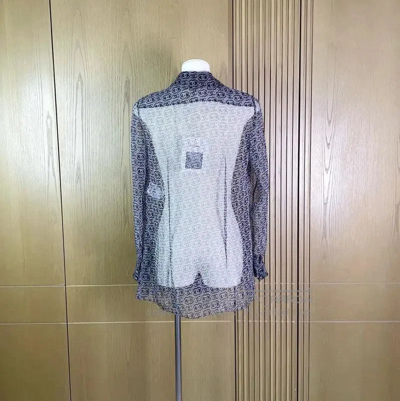 Chanel Chanel Black Silk Long Sleeve Shirt . Size S / US 4 / IT 40 - 1 Thumbnail