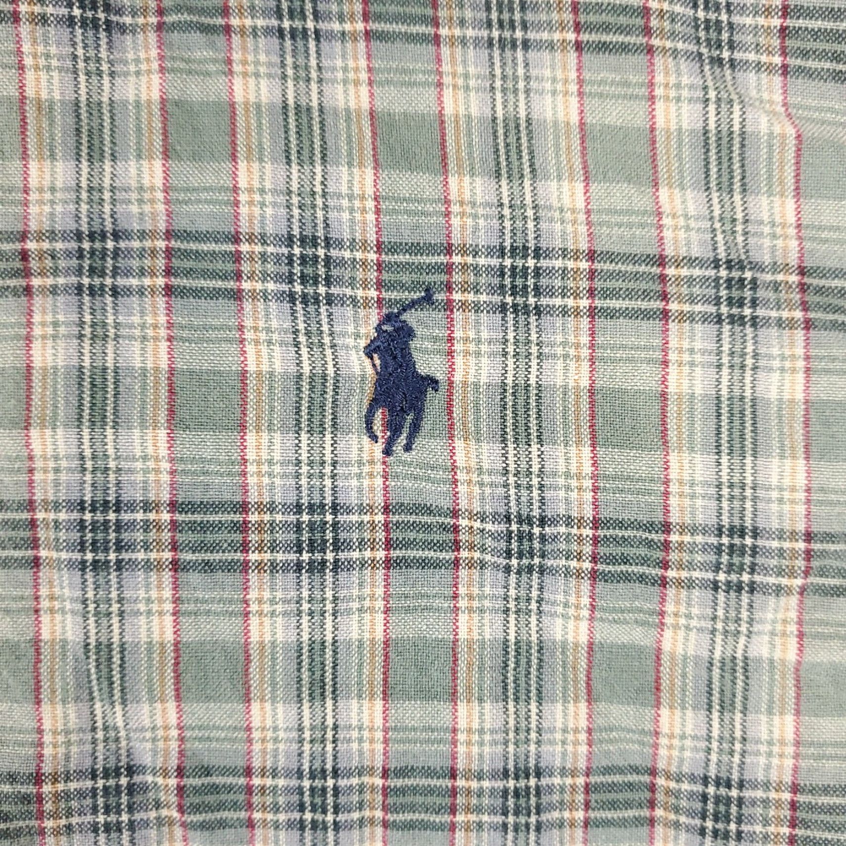 Ralph Lauren Ralph Lauren Shirt Mens Large Green Beige Plaid Pony Button Up Long Sleeve Size US L / EU 52-54 / 3 - 2 Thumbnail