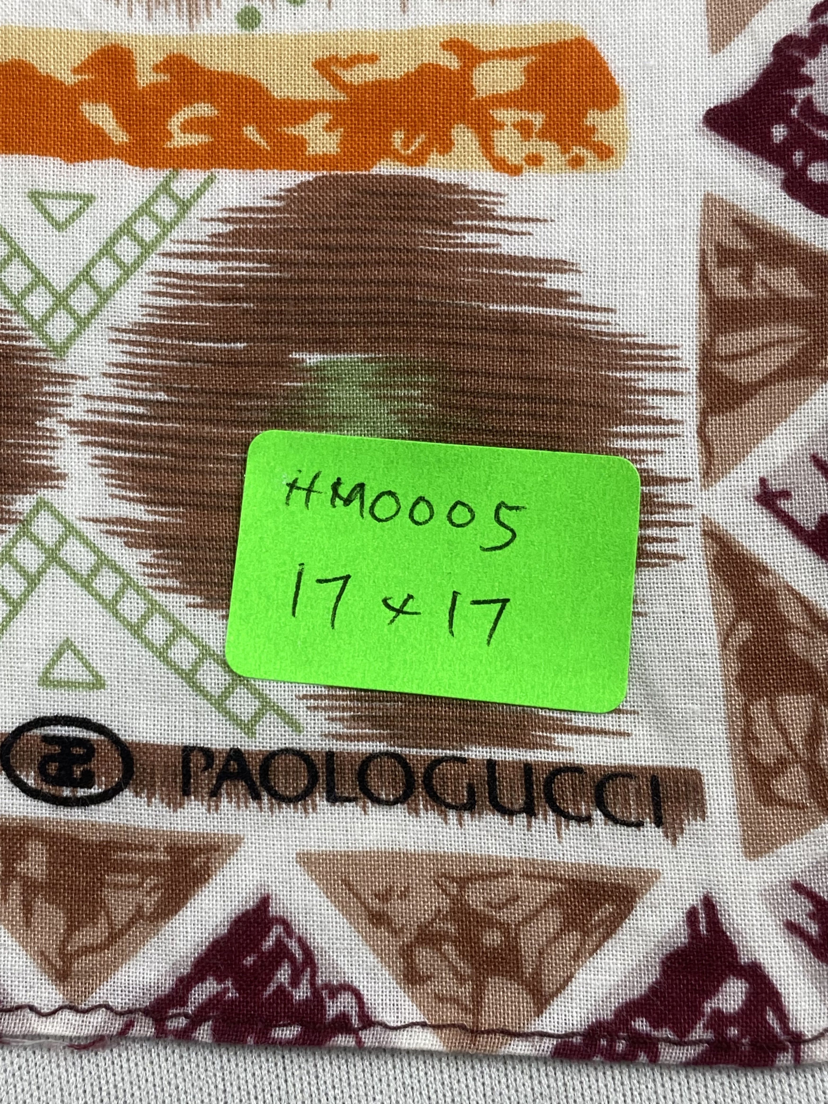 Paolo Gucci Vintage Paolo Gucci Handkerchief PocketSquare Bandana HM0005 Size ONE SIZE - 7 Thumbnail