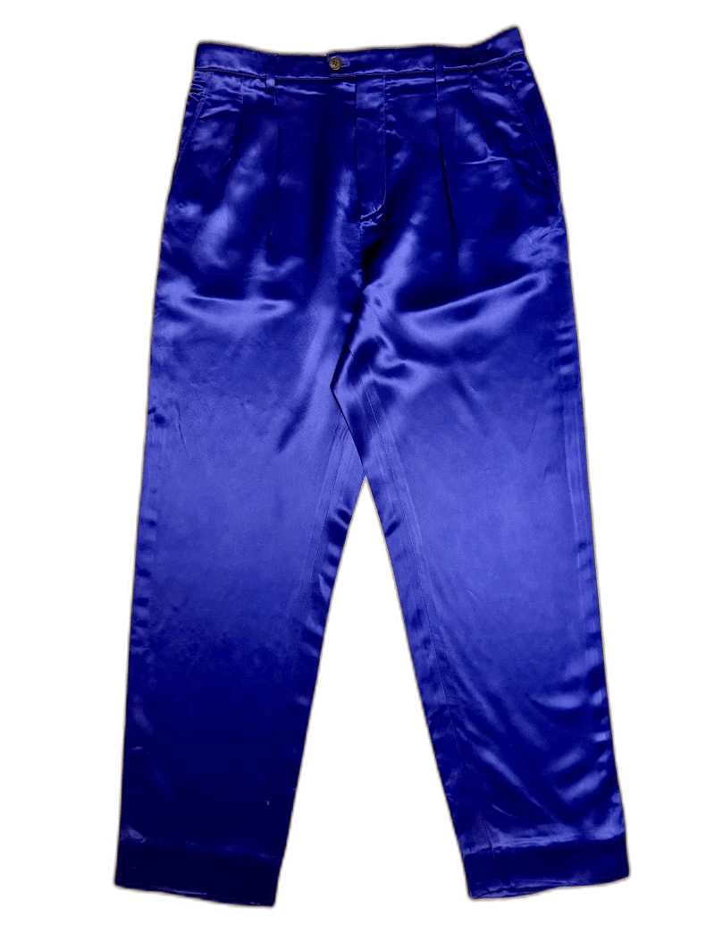 saint laurent 22ss blue formal pants