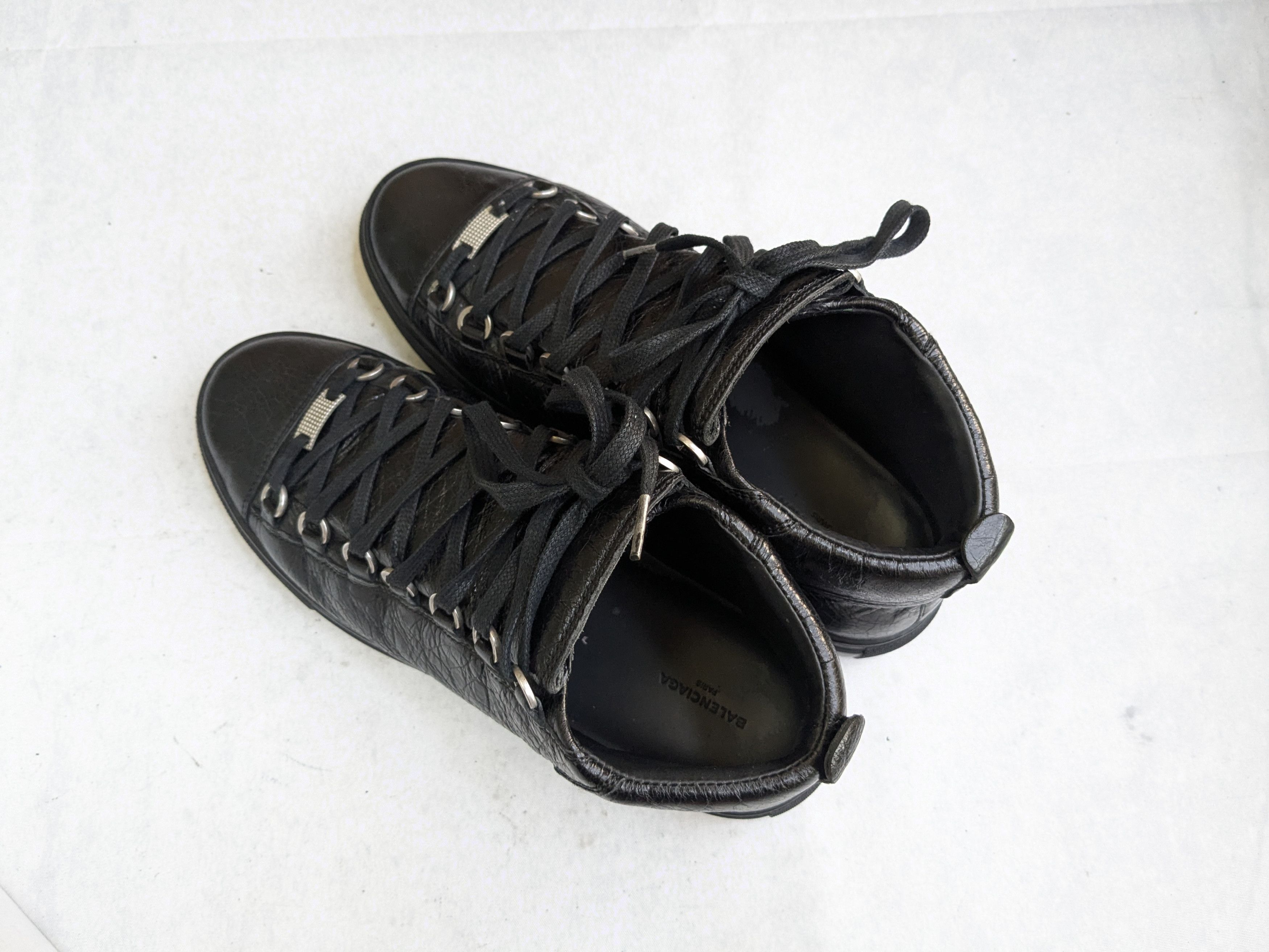 Balenciaga Balenciaga Arena Sneakers Black 9 High Tops Leather Size US 9 / EU 42 - 11 Thumbnail